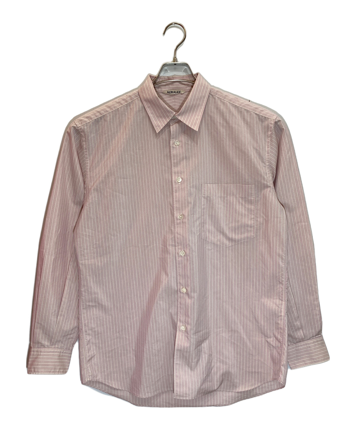 【23SS】FINX POLYESTER STRIPE SHIRT サイズ3 中古・古着通販】AURALEE (オーラリー) FINX POLYESTER STRIPE SHIRT