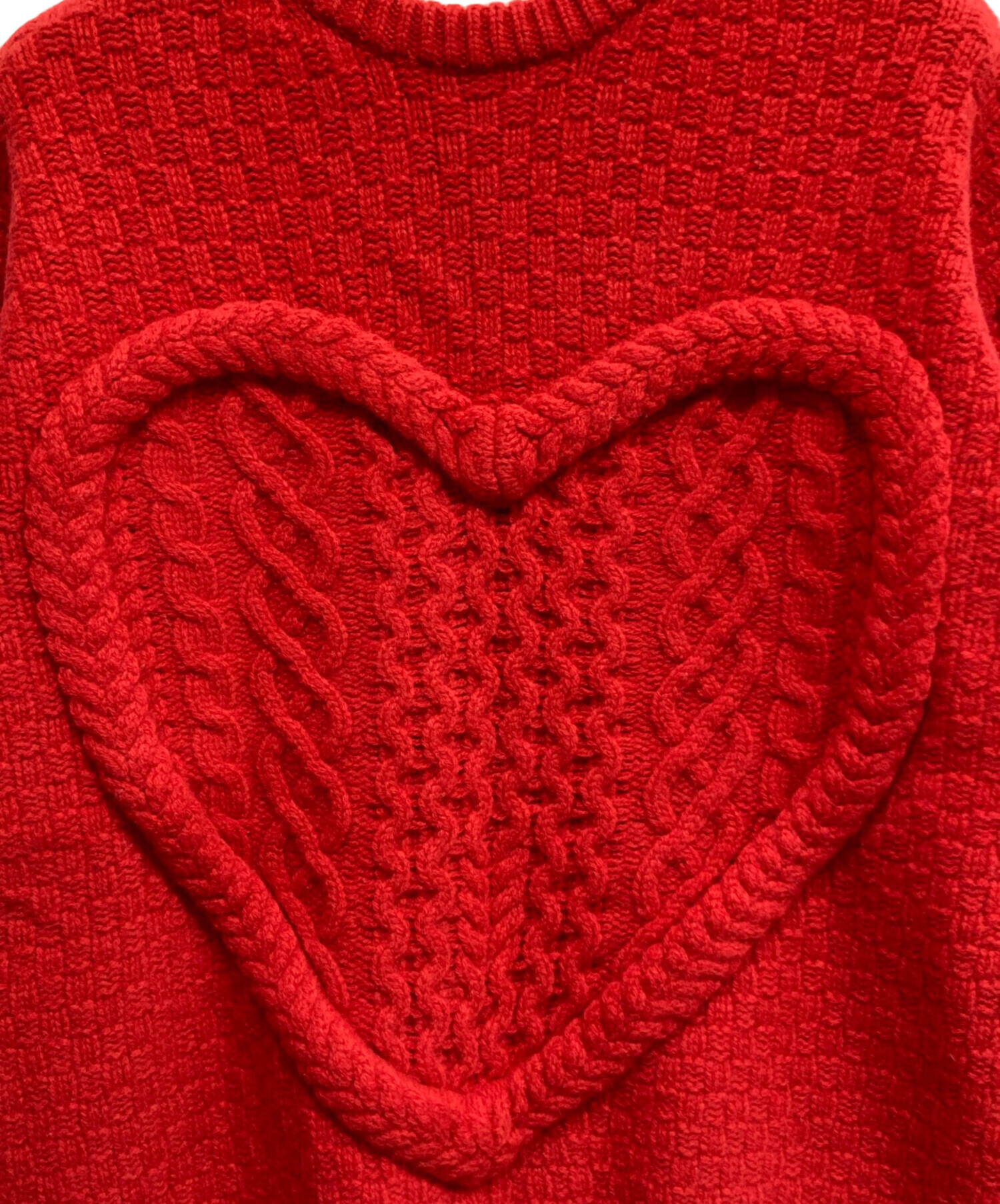 中古・古着通販】NKNIT (ンニット) ハート ニット セーター レッド 
