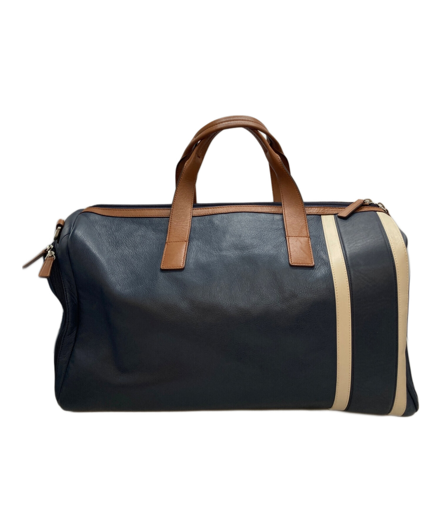 【希少】coach コーチ 2way ボストン レインボー レザー ネイビー 中古・古着通販】COACH (コーチ) ボストンバッグ ネイビー｜ブランド