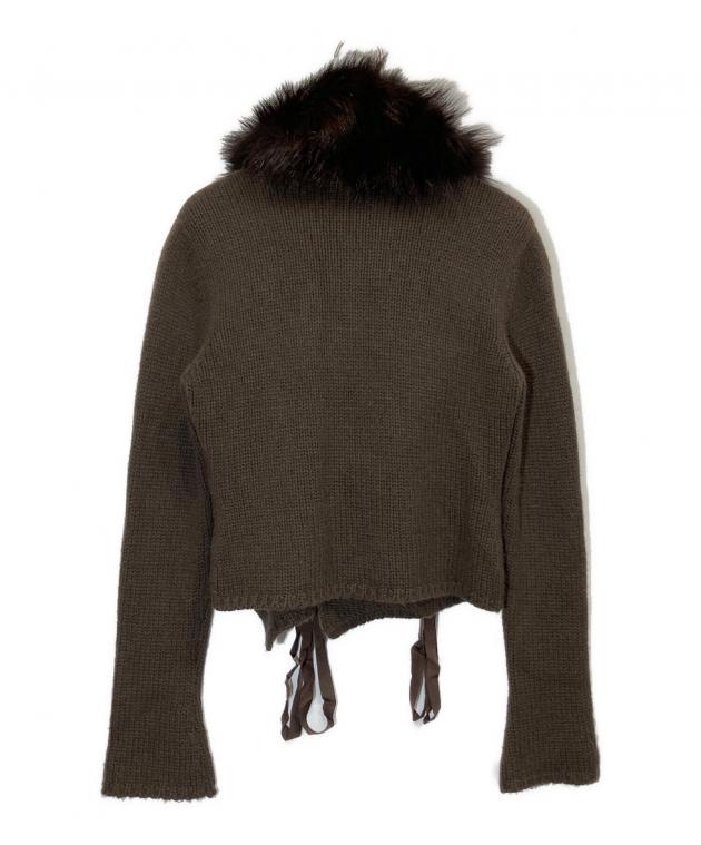 フォクシー FOXEY カーディガン サイズ40 M - ブラウン×ライトピンク