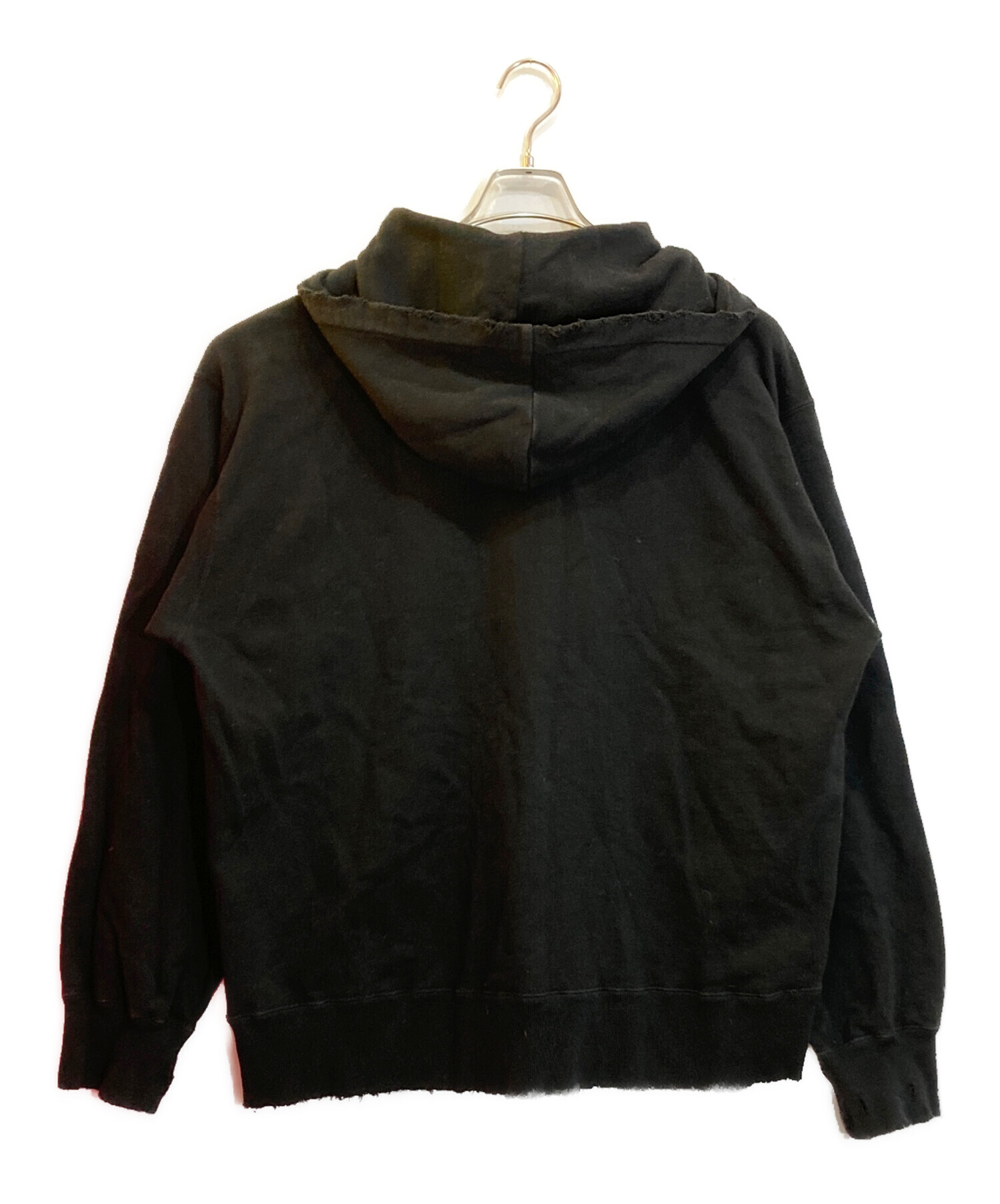 中古・古着通販】ANCELLM (アンセルム) CRASH ZIP HOODIE ブラック
