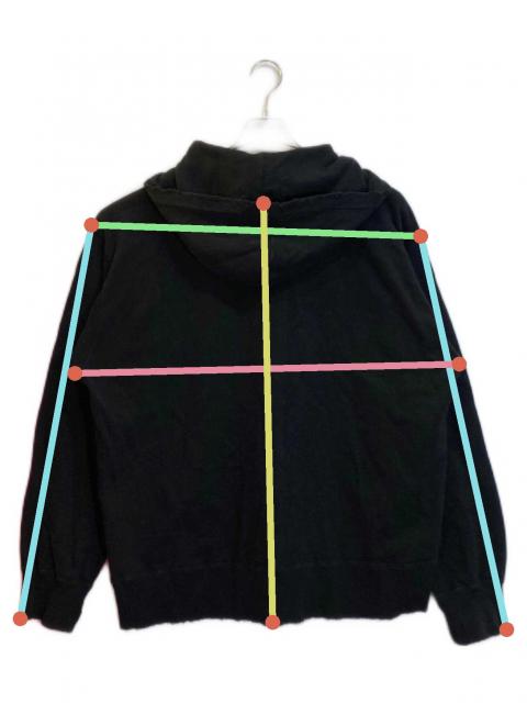 ancellm アンセルム ANC-CT44 CRASH ZIP HOODIE ANCELLM（アンセルム） CRASH ZIP HOODIE （BLACK） s.t.c｜洋服・小物