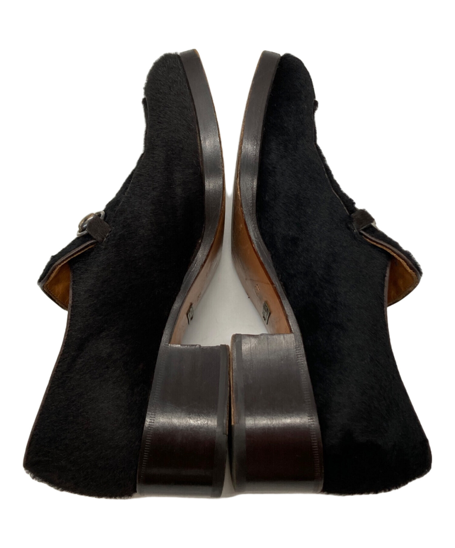 中古・古着通販】GUCCI (グッチ) ハラコビットヒールローファー