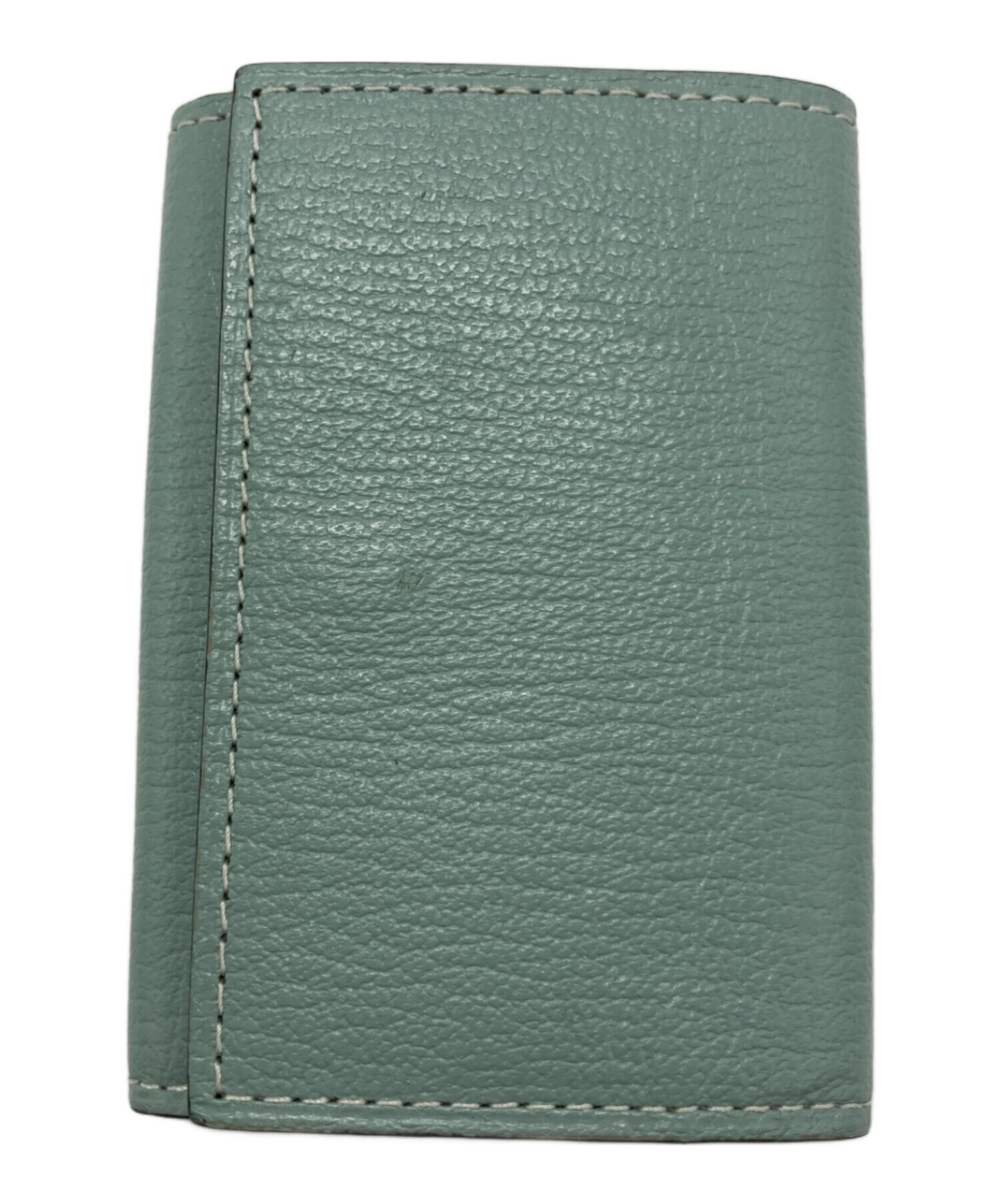 L'arcobaleno ラルコバレーノ レザーキーケース ブラック/グリーン 中古・古着通販】L'ARCOBALENO (ラルコバレーノ) ゴートレザー 3つ折り