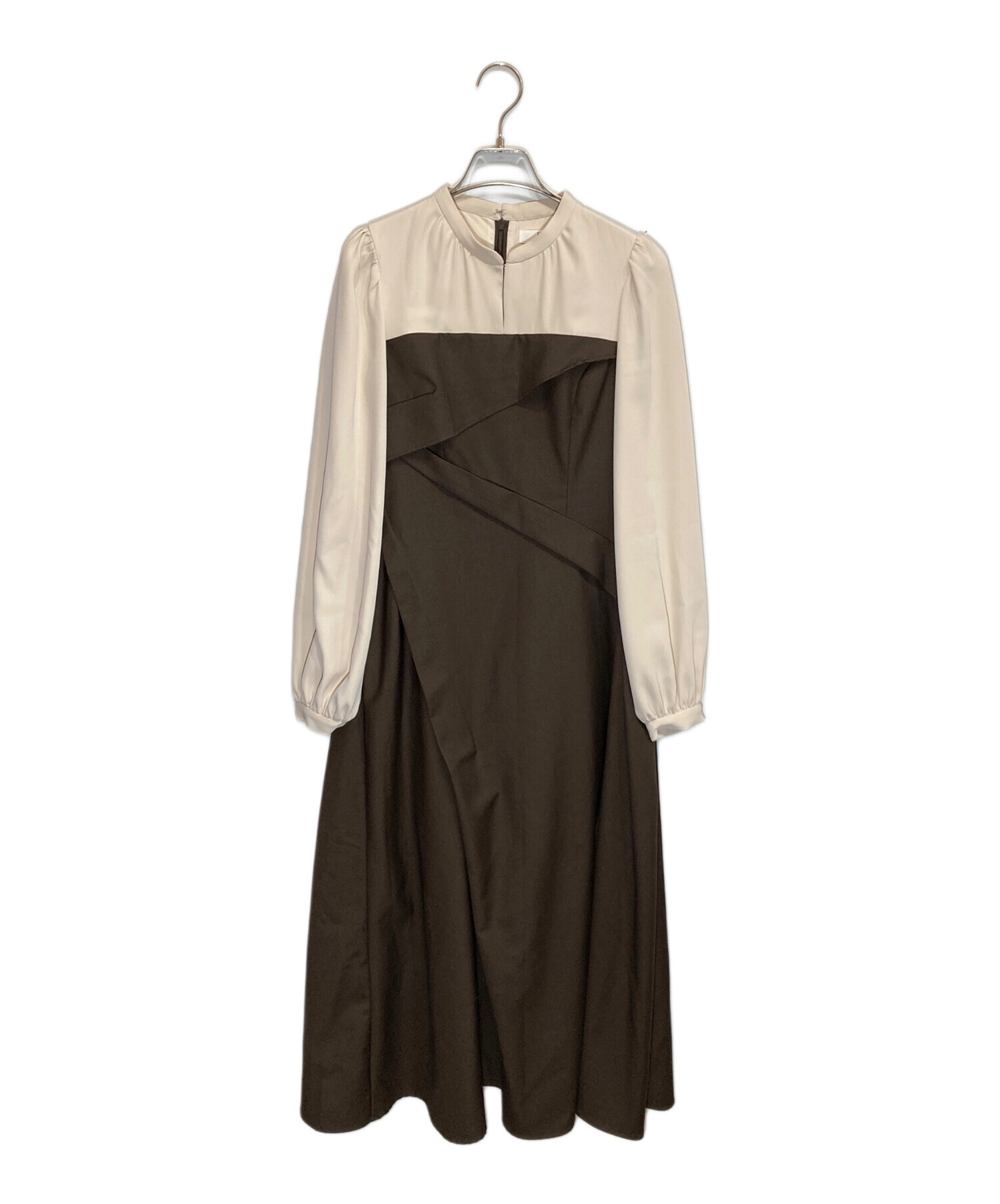 中古・古着通販】Her lip to (ハーリップトゥ) Bicolor Draped Dress 