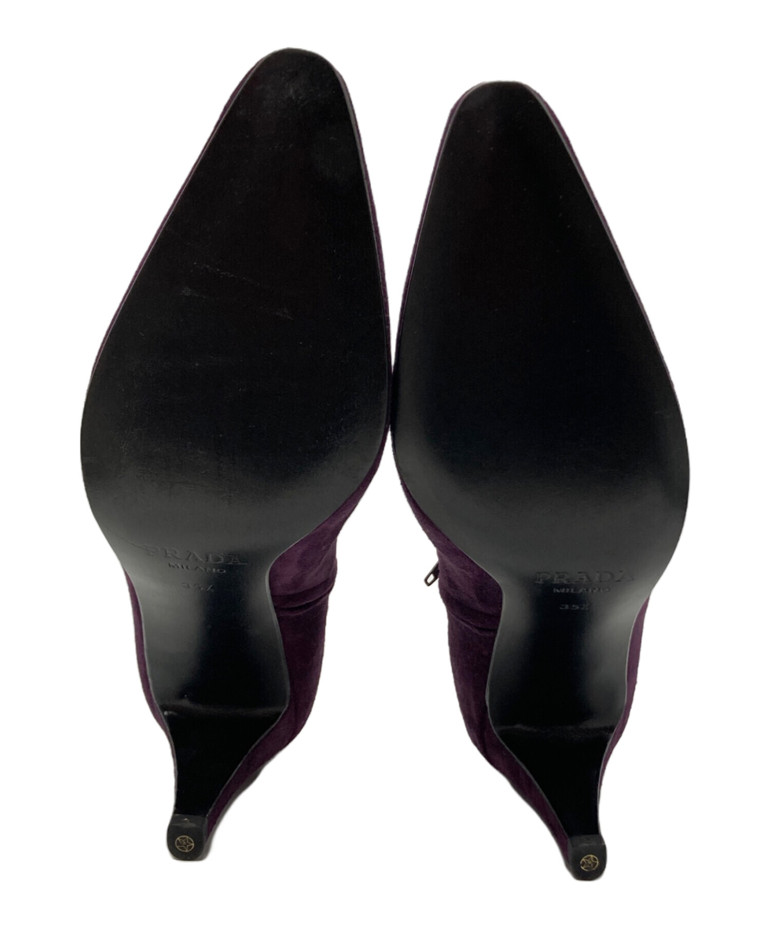 中古・古着通販】PRADA (プラダ) スウェードパンプス パープル サイズ