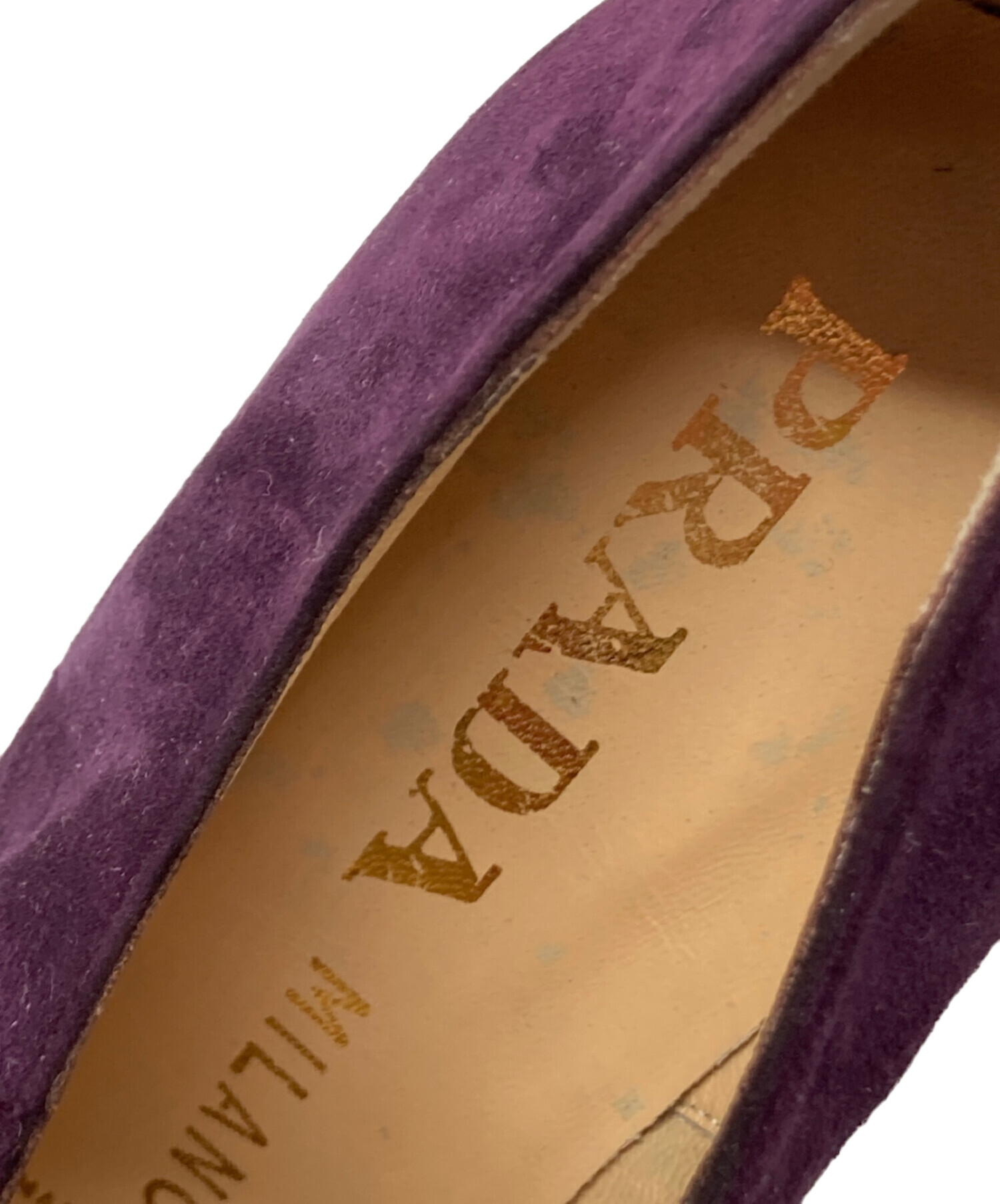 中古・古着通販】PRADA (プラダ) スウェードパンプス パープル サイズ