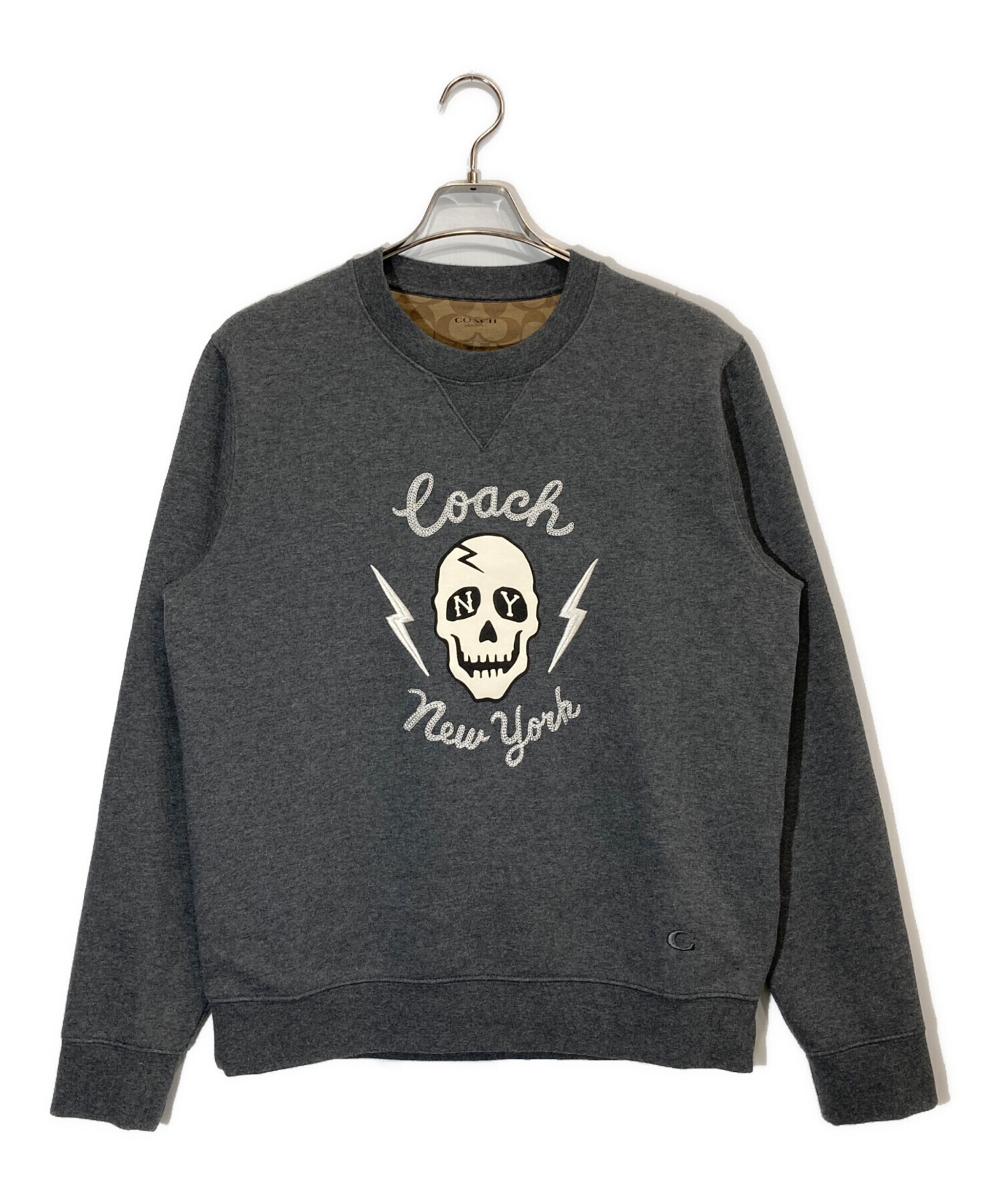 中古・古着通販】COACH (コーチ) スカルスウェット グレー サイズ:M