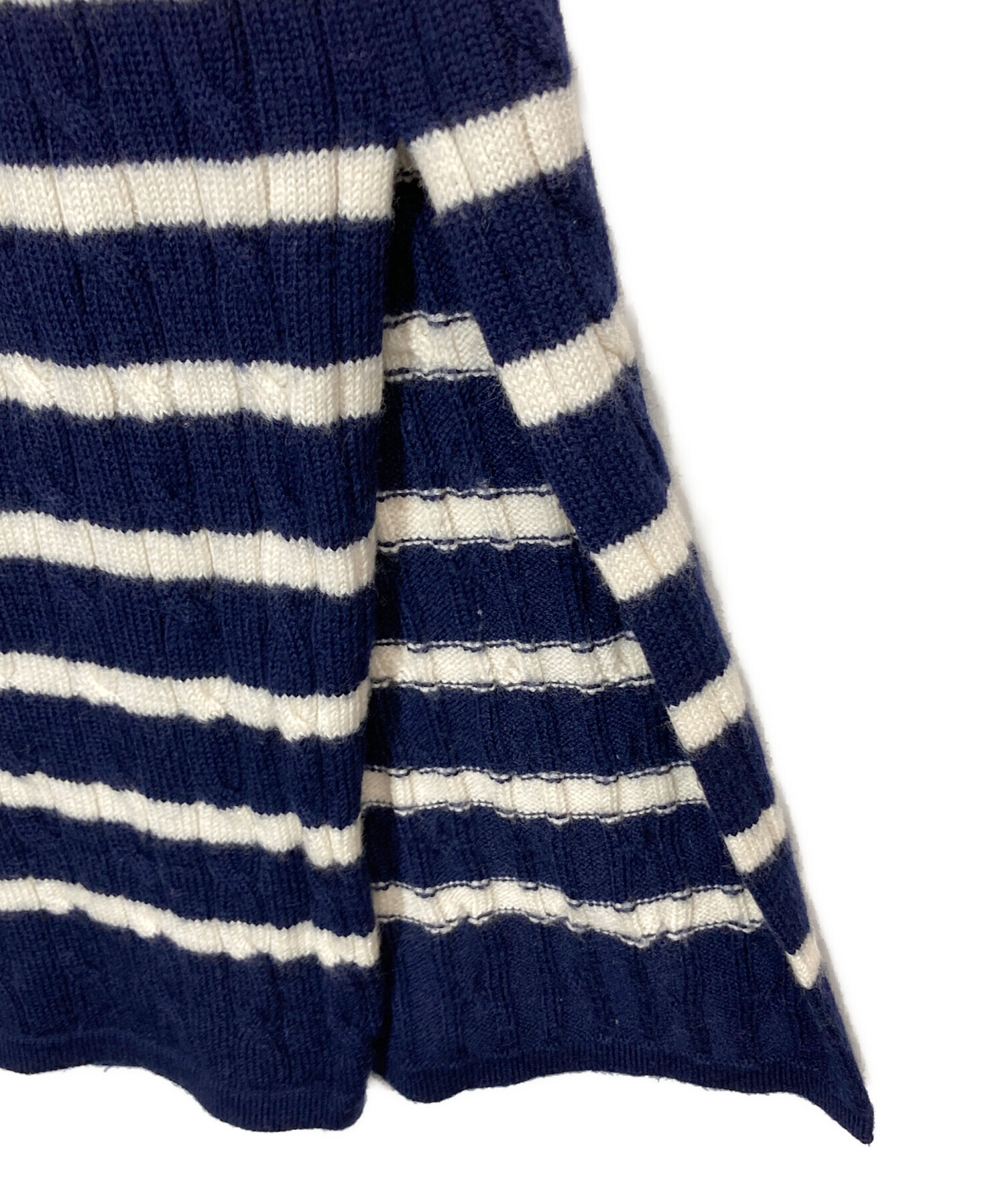 ラルフローレン　ケーブルニット　ホワイト×ネイビー POLO RALPH LAUREN（ポロ・ラルフローレン） ポロ ラルフローレン