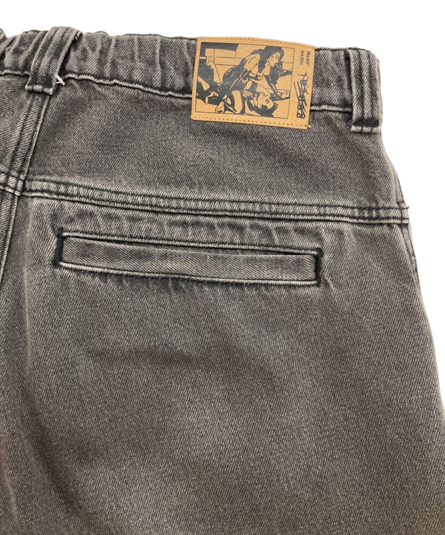 genzai SNAKE BAGGY DENIM PANTS 青 L genzai デニム L