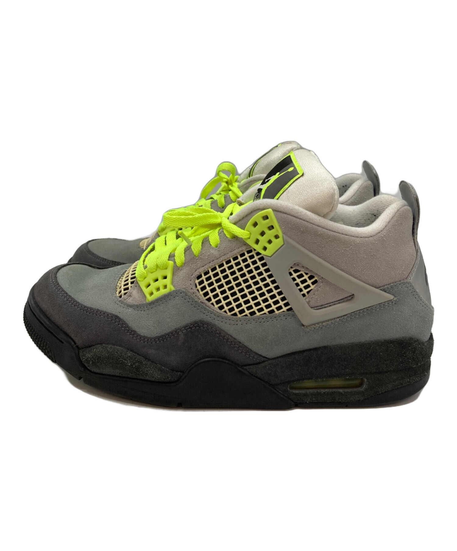 中古・古着通販】NIKE (ナイキ) AIR JORDAN 4 RETRO グレー×グリーン 