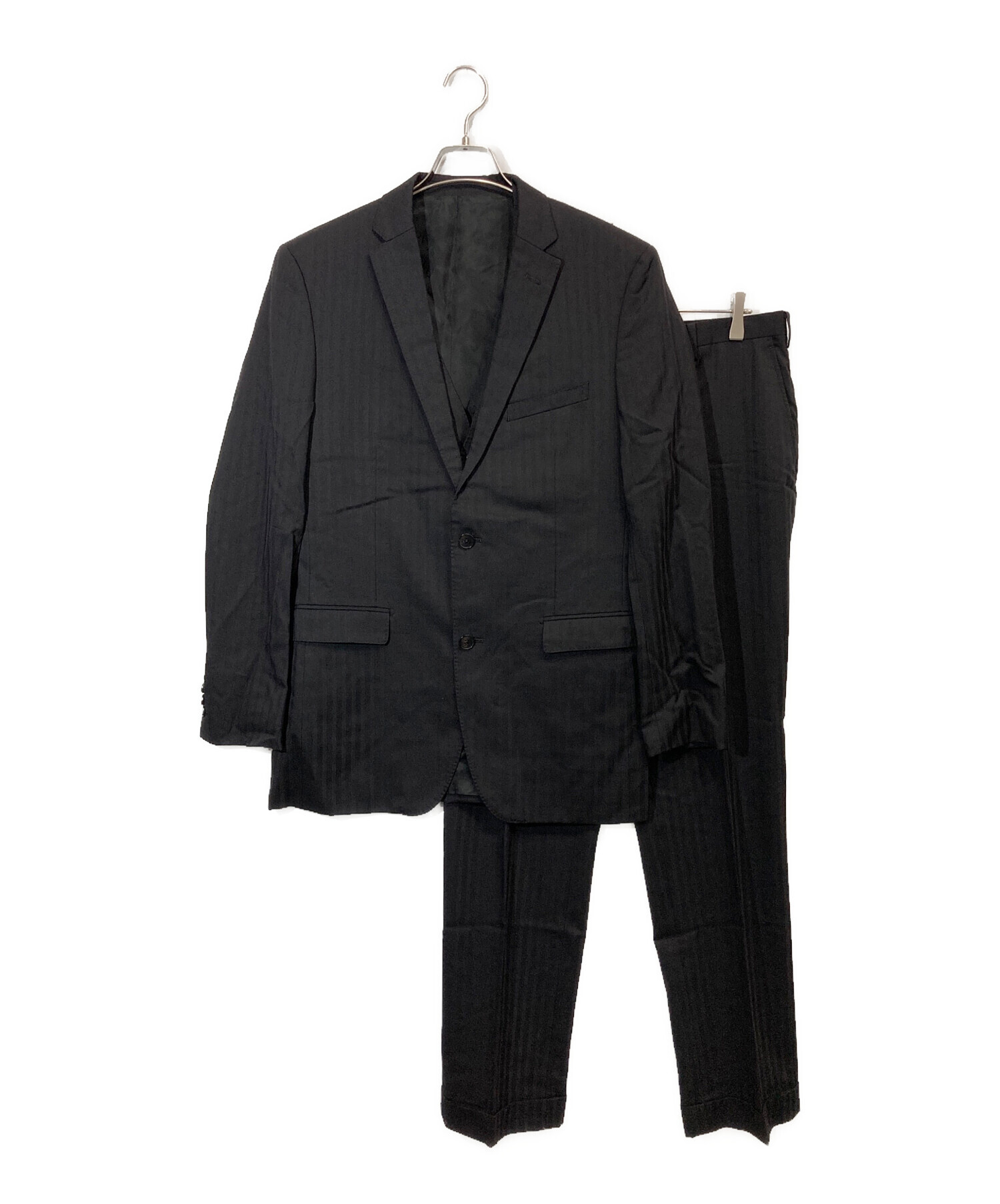 未使用 バーバリー ブラックレーベル 3ピース スーツ 中古・古着通販】BURBERRY BLACK LABEL (バーバリーブラックレーベル