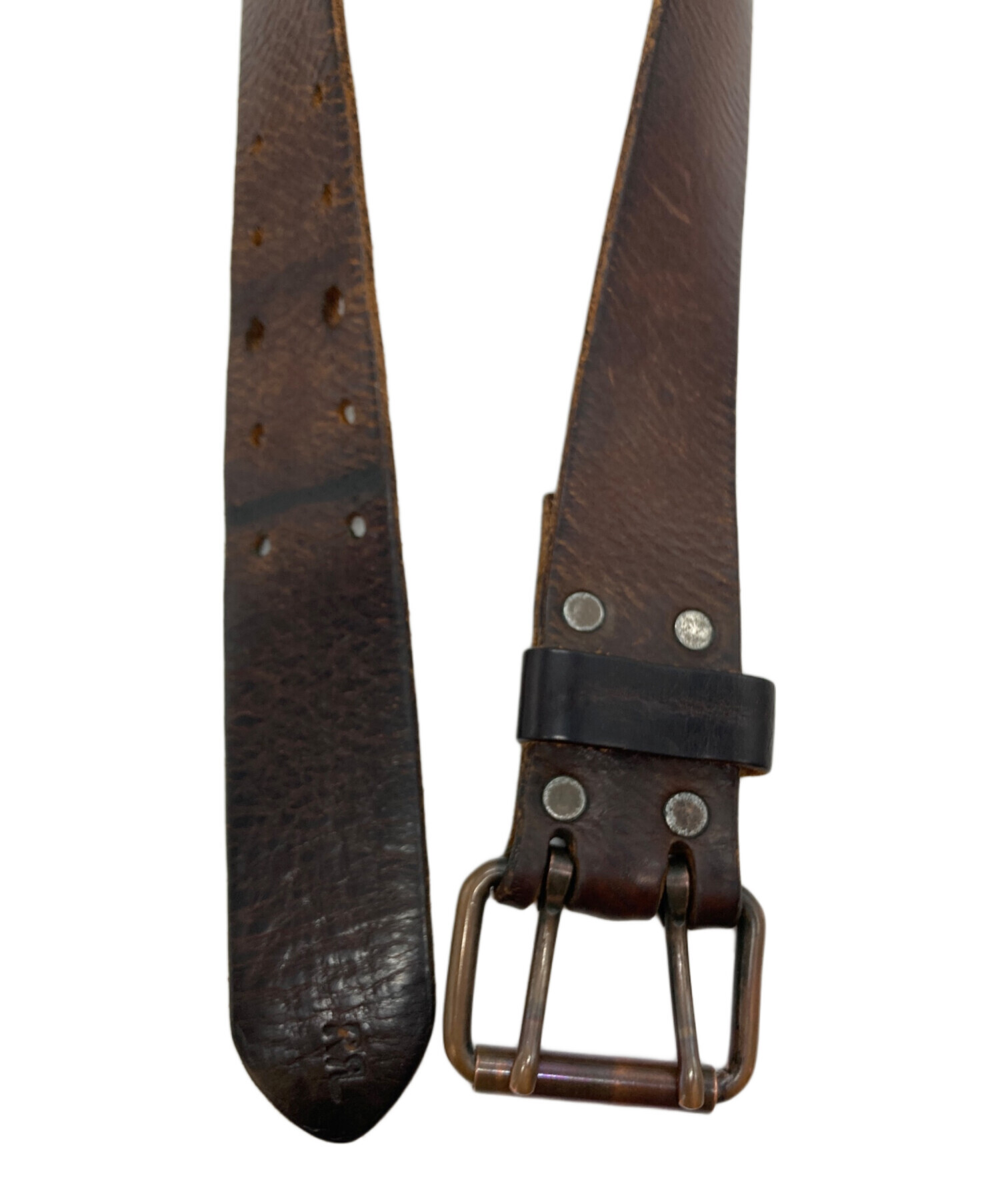 中古・古着通販】RRL (ダブルアールエル) レザーベルト ブラウン