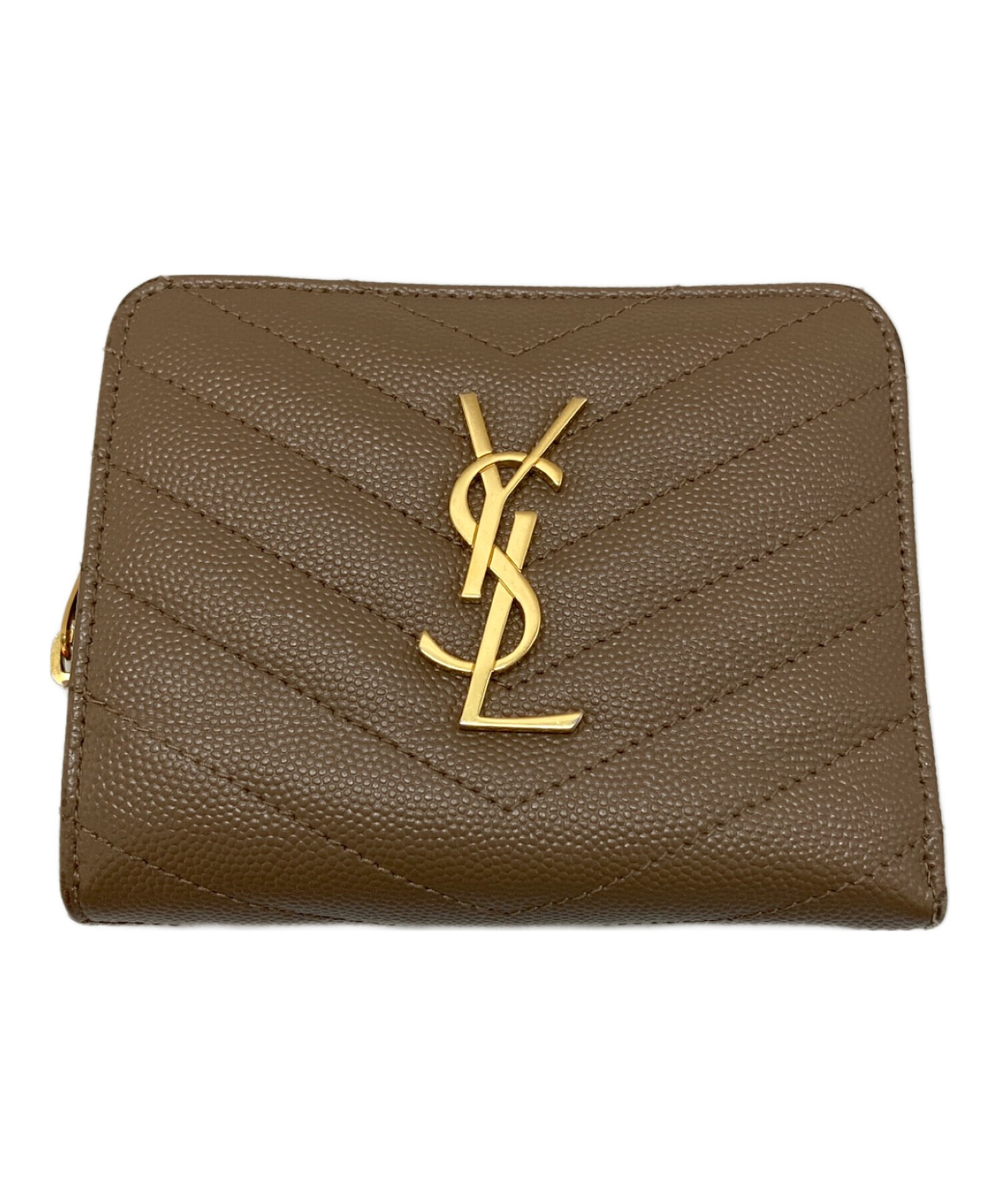 SAINT LAURENT モノグラム コンパクト ジップアラウンド ウォレット モノグラム コンパクト ジップアラウンド ウォレット（グレイン ド