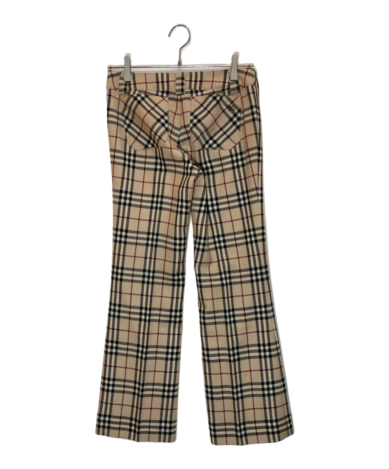 バーバリーブルーレーベル ノバチェック フレアコート 36 ベージュ 三陽商会 中古・古着通販】BURBERRY BLUE LABEL (バーバリー ブルー レーベル
