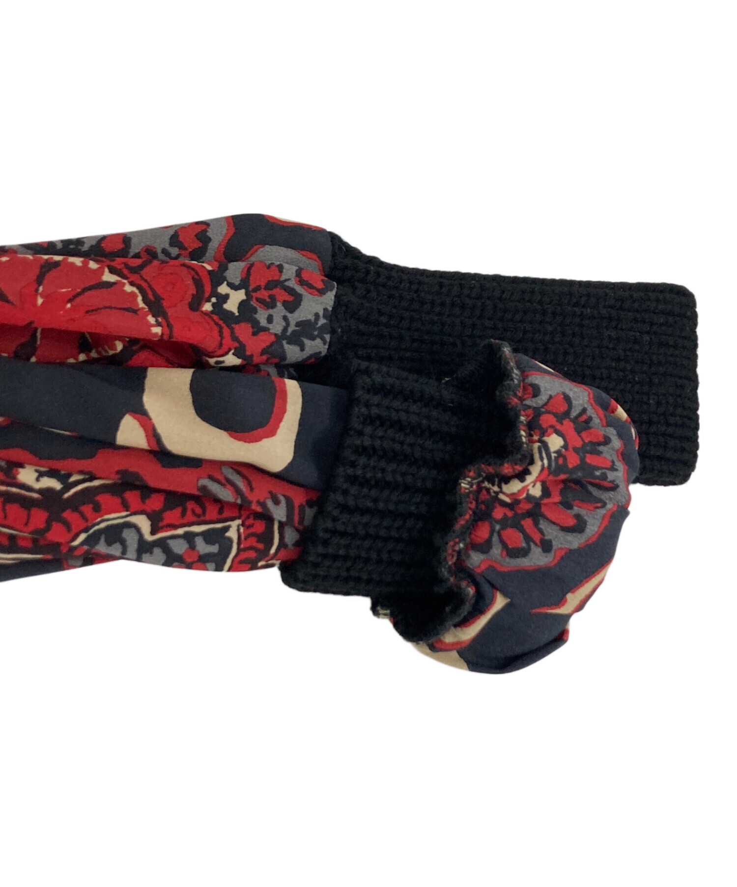 中古・古着通販】ETRO (エトロ) シルク切替ハイネックニット ネイビー