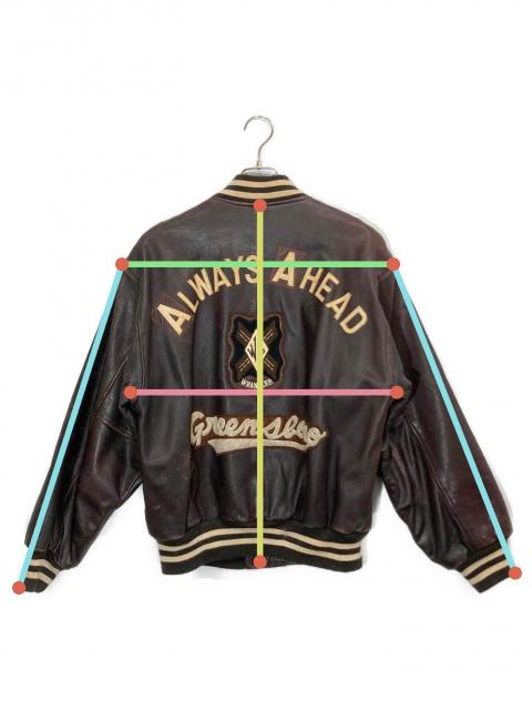 中古・古着通販】Wrangler (ラングラー) レザースタジャン ブラウン