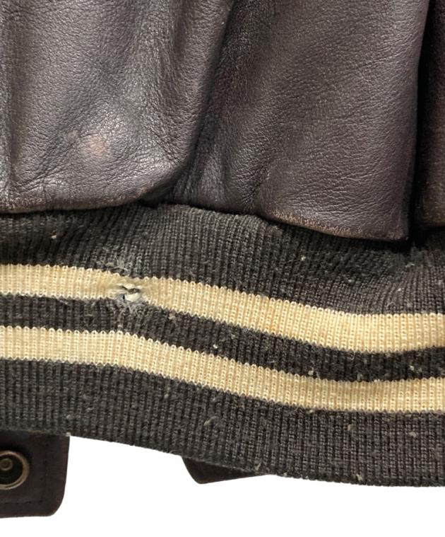中古・古着通販】Wrangler (ラングラー) レザースタジャン ブラウン