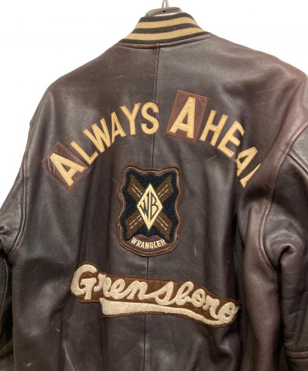 中古・古着通販】Wrangler (ラングラー) レザースタジャン ブラウン