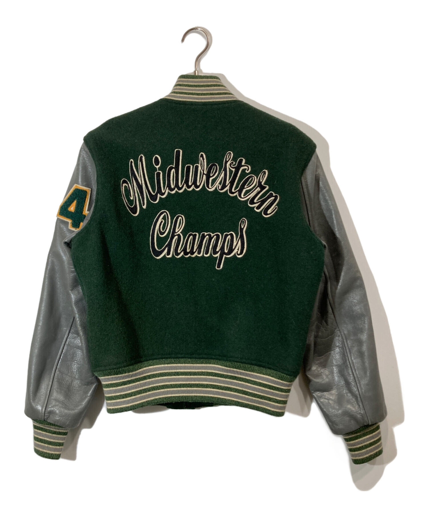 Style Eyes スタジャン 40R（Ｍ)　東洋　スタイルアイズ　袖革 中古・古着通販】STYLE EYES (スタイルアイズ) スタジャン レッド