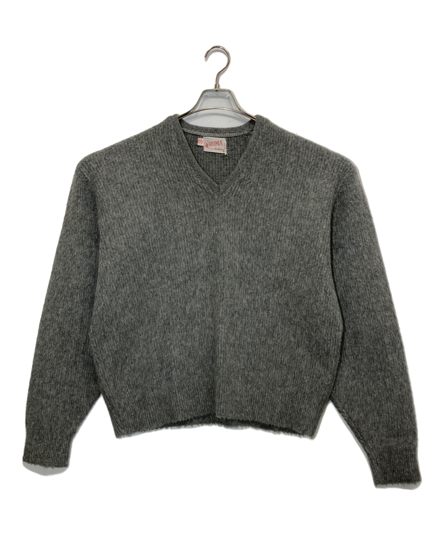 中古・古着通販】ROMA (ローマ) ヴィンテージモヘア混vネックニット
