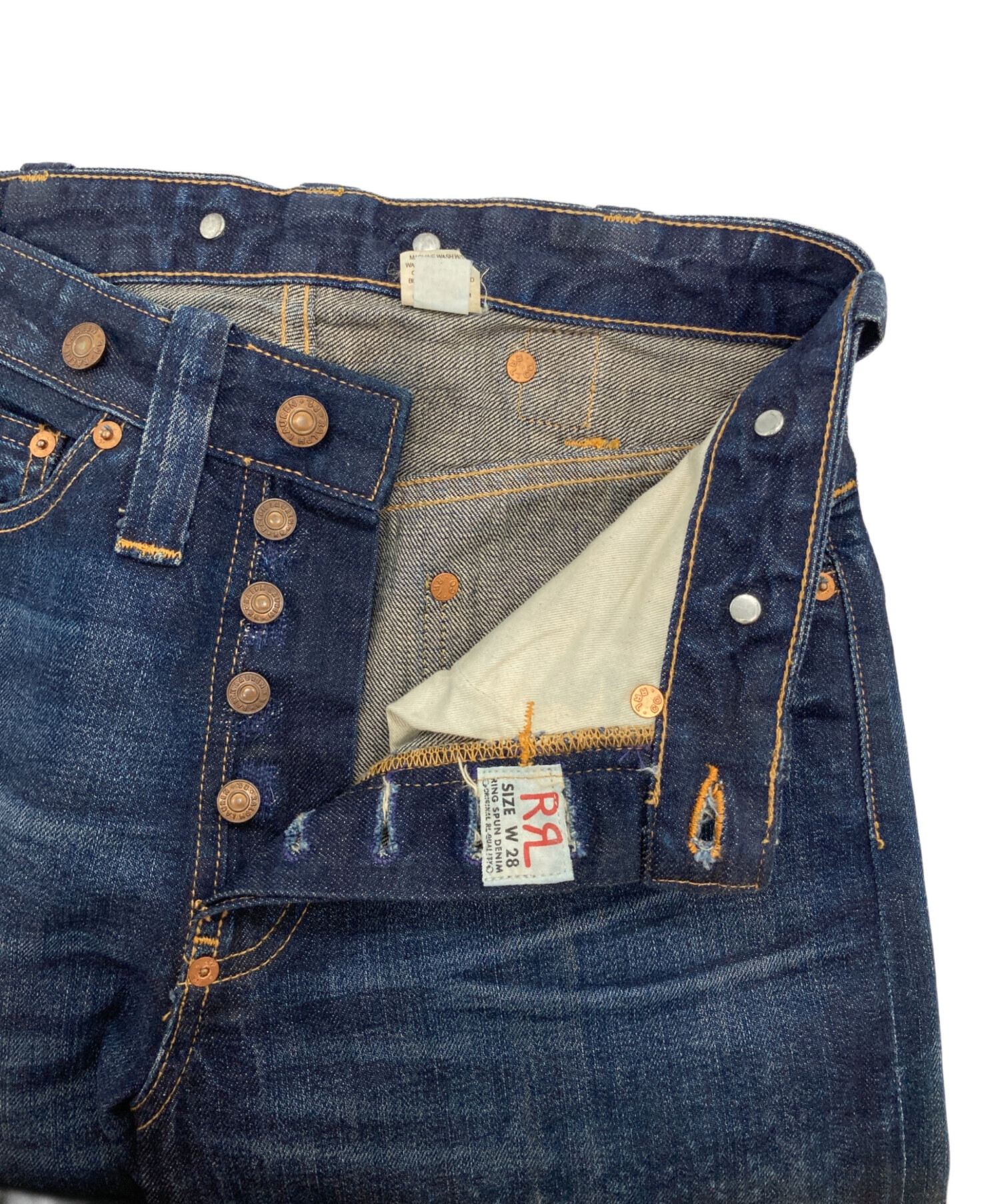 中古・古着通販】RRL (ダブルアールエル) セルビッチ加工デニムパンツ