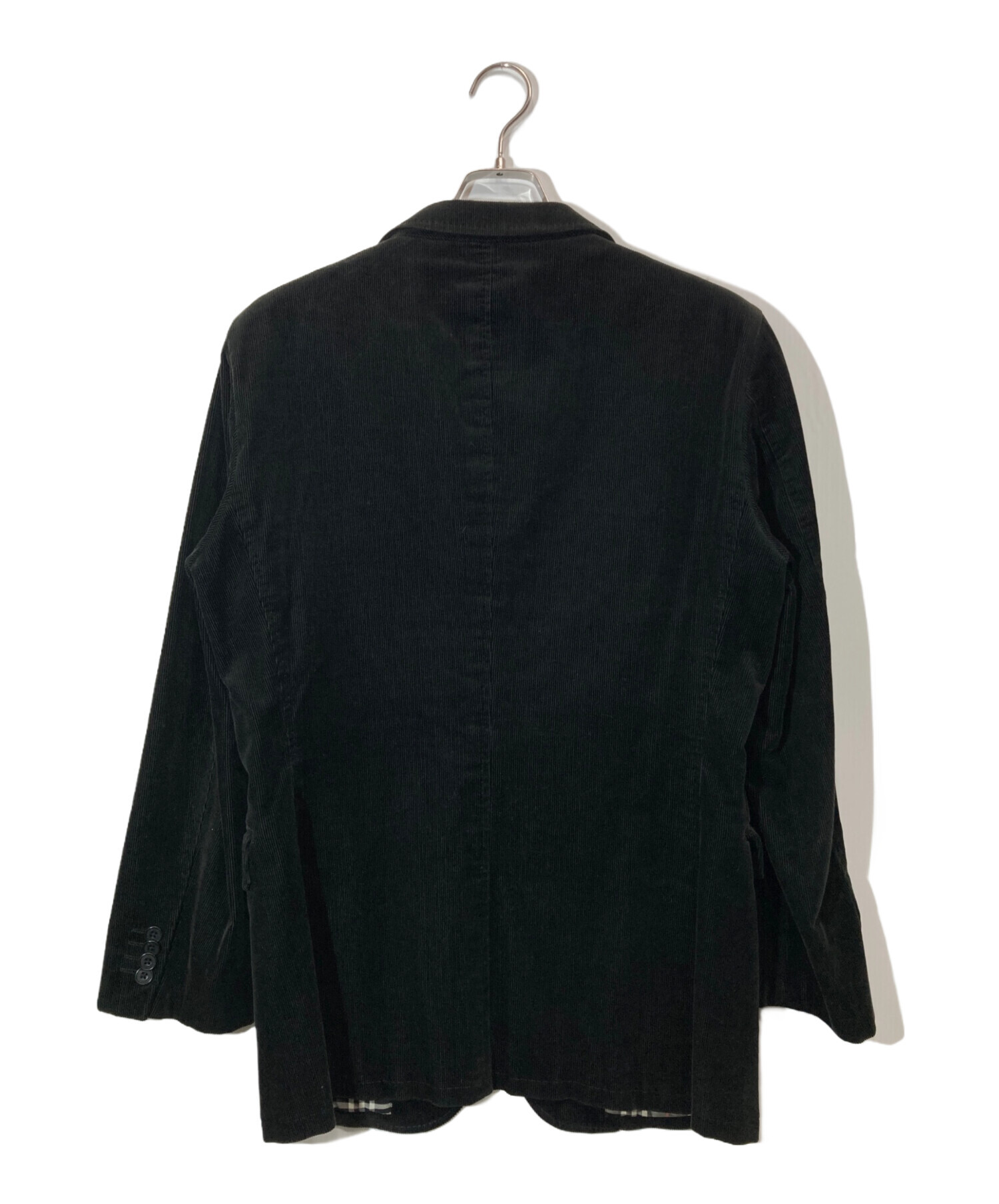 バーバリーブラックレーベル　テーラードジャケット　コーデュロイ　黒　サイズLL 中古・古着通販】BURBERRY BLACK LABEL (バーバリーブラックレーベル