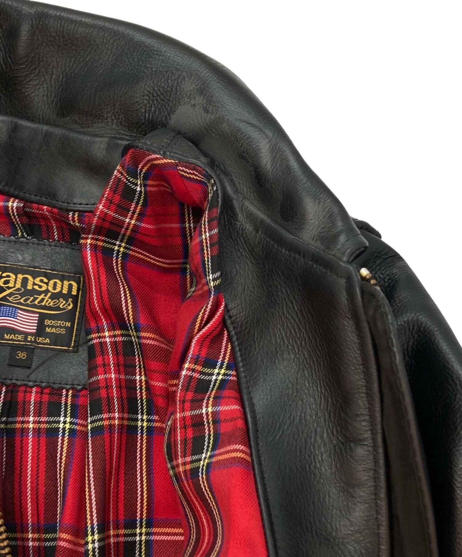 中古・古着通販】VANSON (バンソン) J 3/4 CAR COAT ブラック サイズ