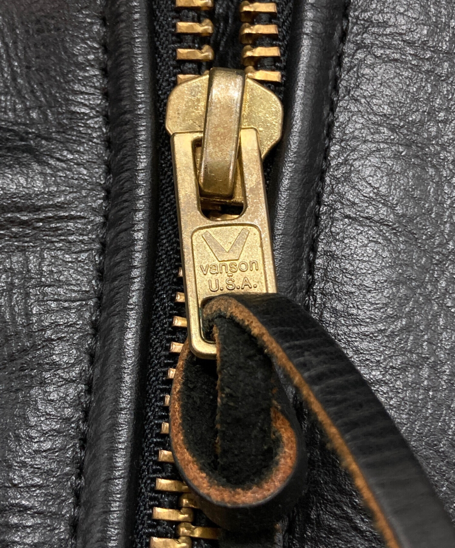 中古・古着通販】VANSON (バンソン) J 3/4 CAR COAT ブラック サイズ 中古・古着通販】VANSON (バンソン) J 3/4 CAR COAT ブラック サイズ