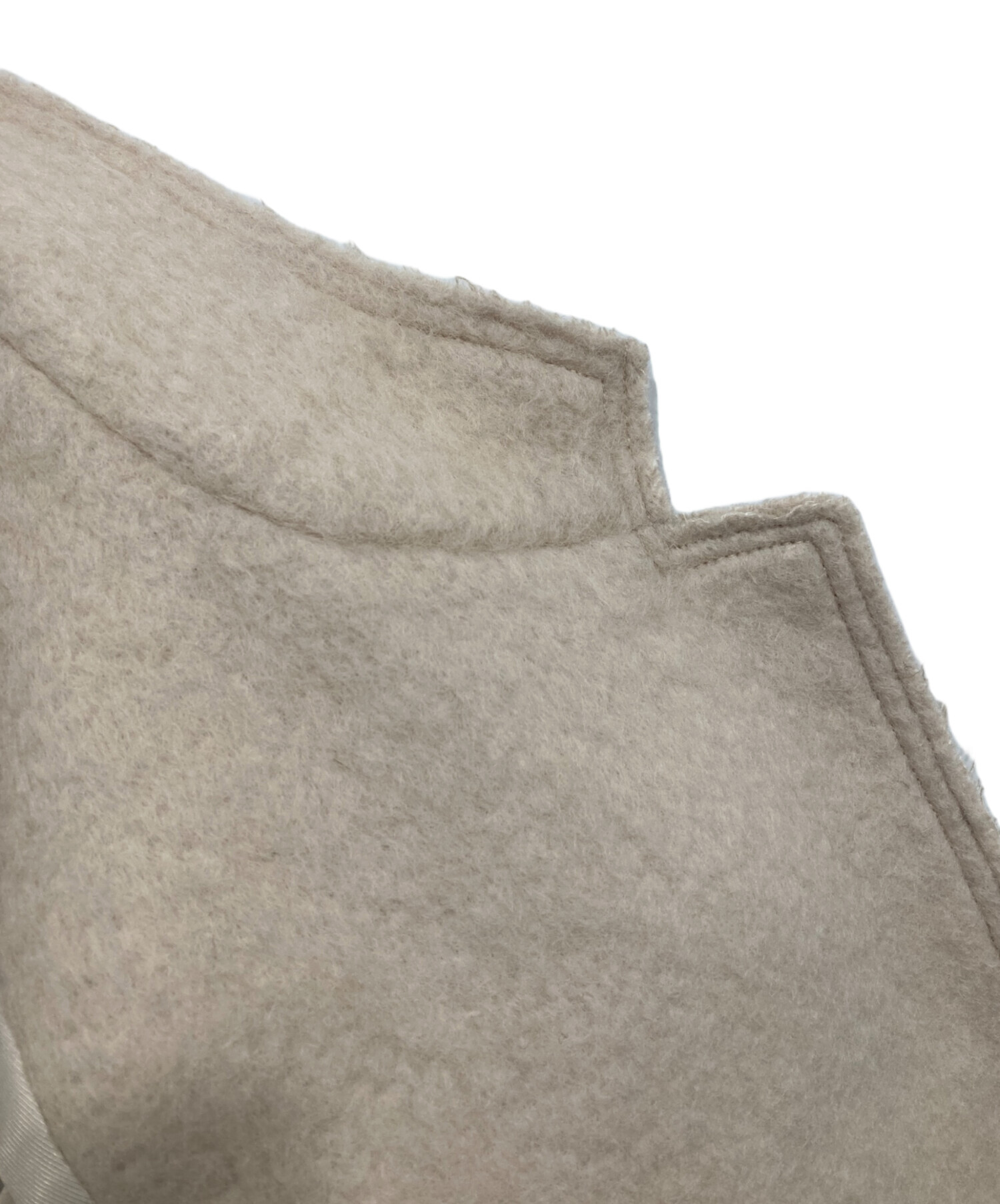 中古・古着通販】louren (ローレン) shaggy half coat アイボリー