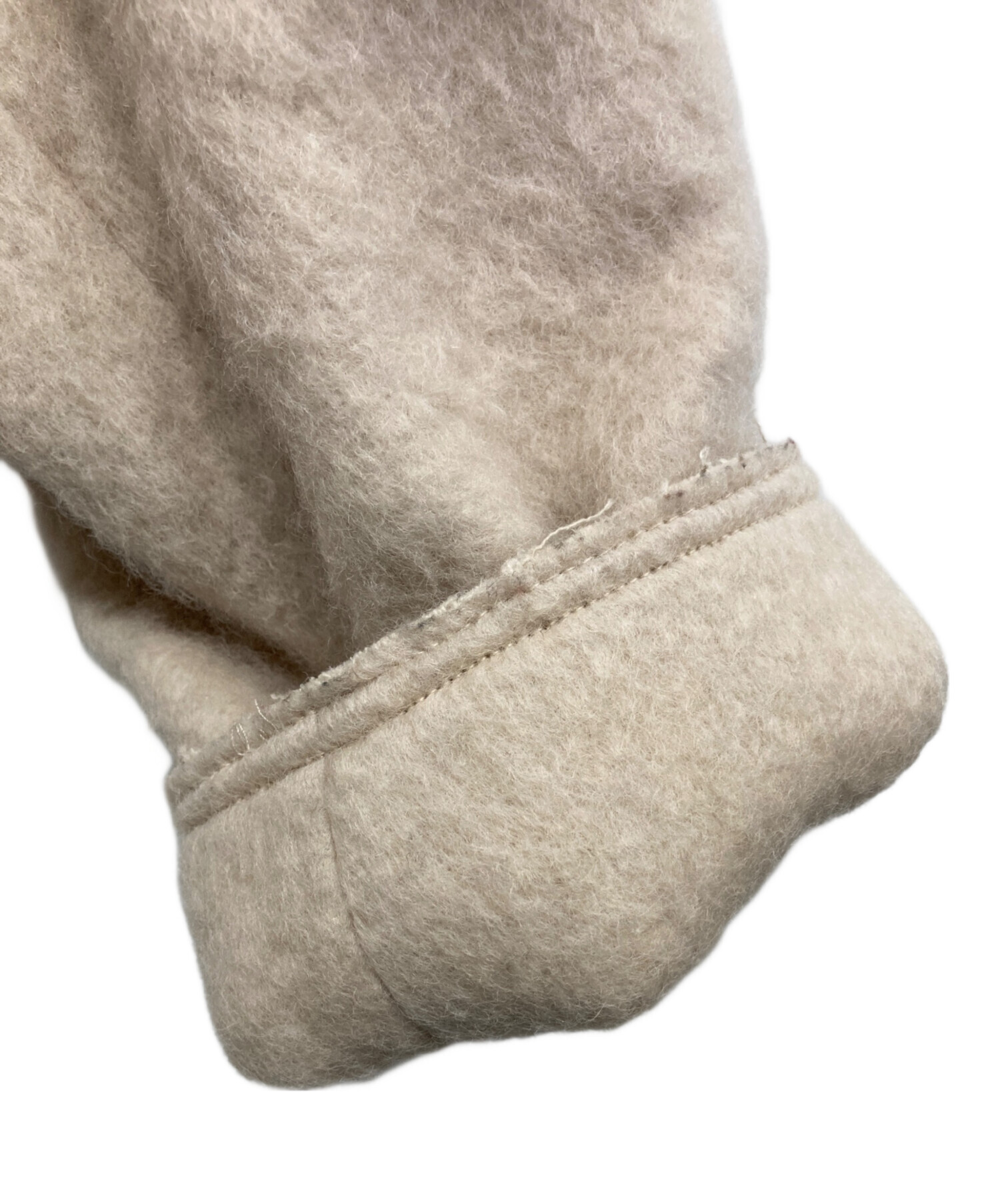 中古・古着通販】louren (ローレン) shaggy half coat アイボリー