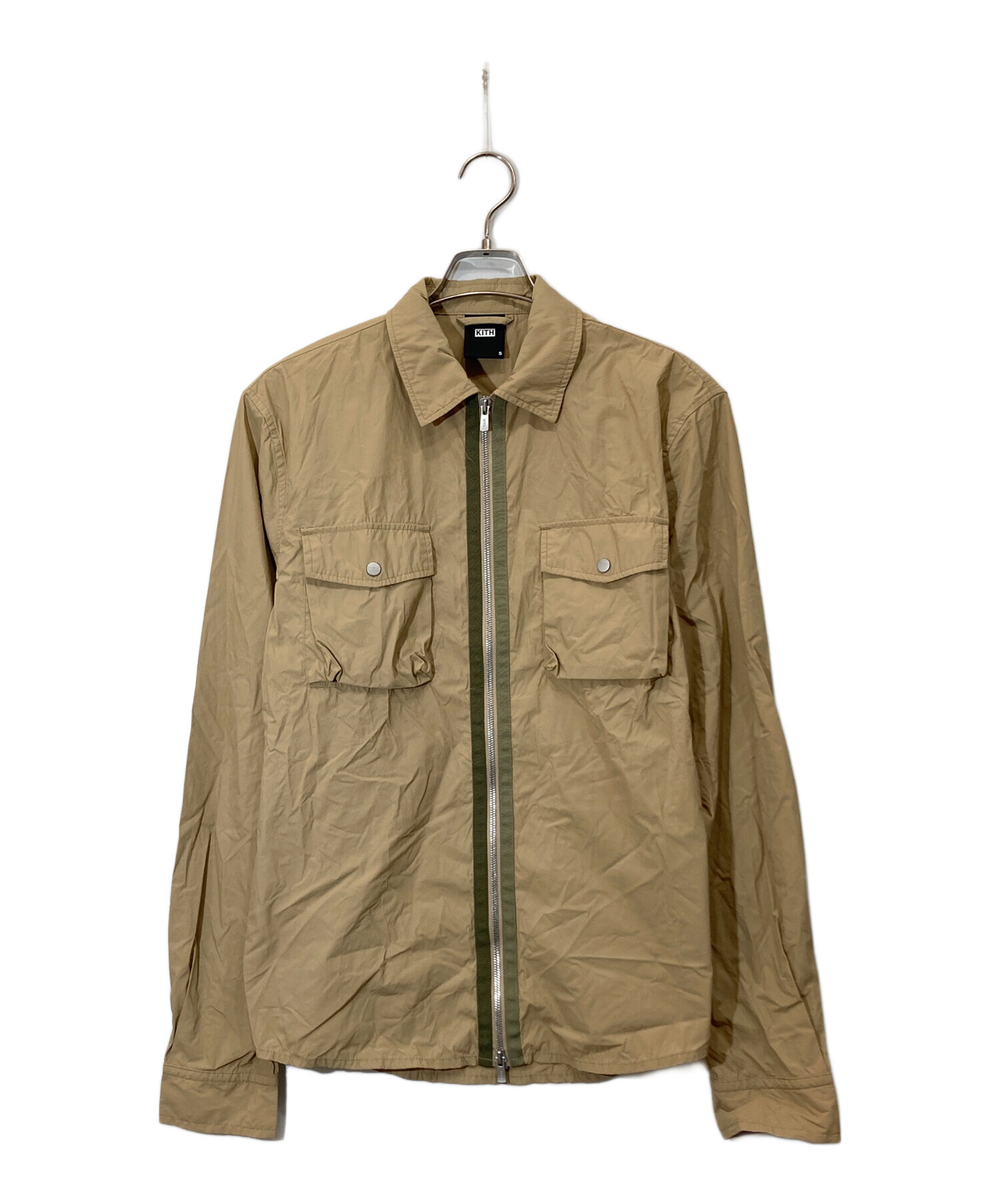 KXTH フード付きナイロンジャケット M ベージュ 中古・古着通販】KITH (キス) ナイロンシャツジャケット ベージュ