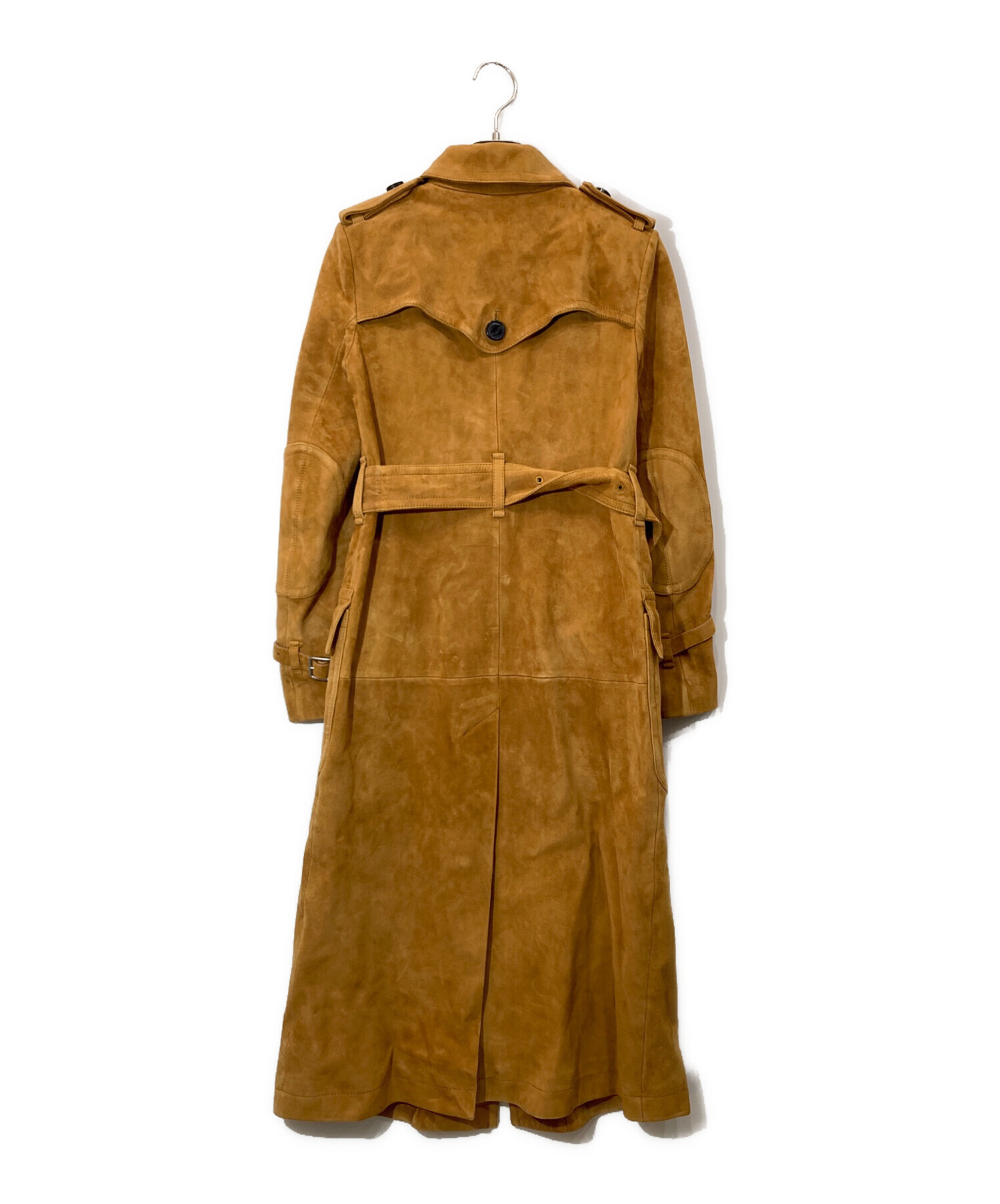 中古・古着通販】COACH (コーチ) スウェードトレンチコート ブラウン  