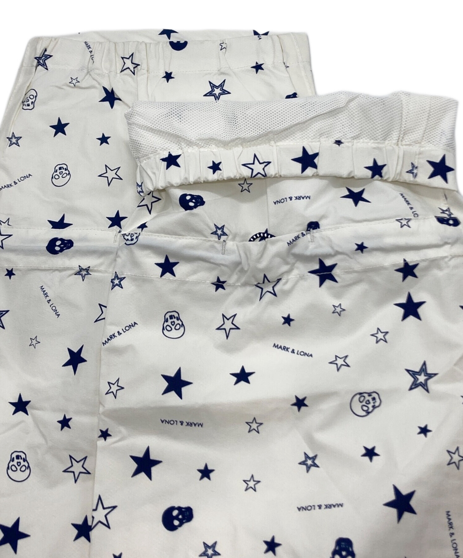 MARK&LONA マーク&ロナ　レディース　レインパンツ　総柄　2way 中古・古着通販】MARK&LONA (マークアンドロナ) レインパンツ ホワイト