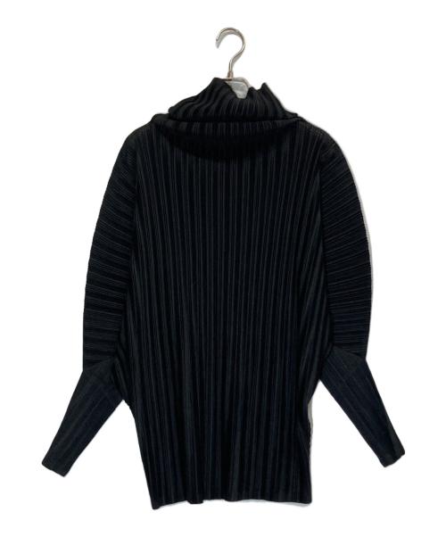 プリーツプリーズpleats pleaseリバーシブルハイネック半袖 ターコイズ PLEATS PLEASE プリーツプリーズ ISSEY MIYAKE ハイネック 半袖