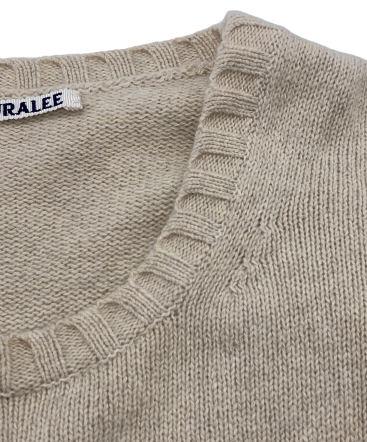 AURALEE オーラリー ニット・セーター L 白 【古着】【中古】【送料無料】 AURALEE - AURALEE オーラリー ニット・セーター L 青 【古着】【中古