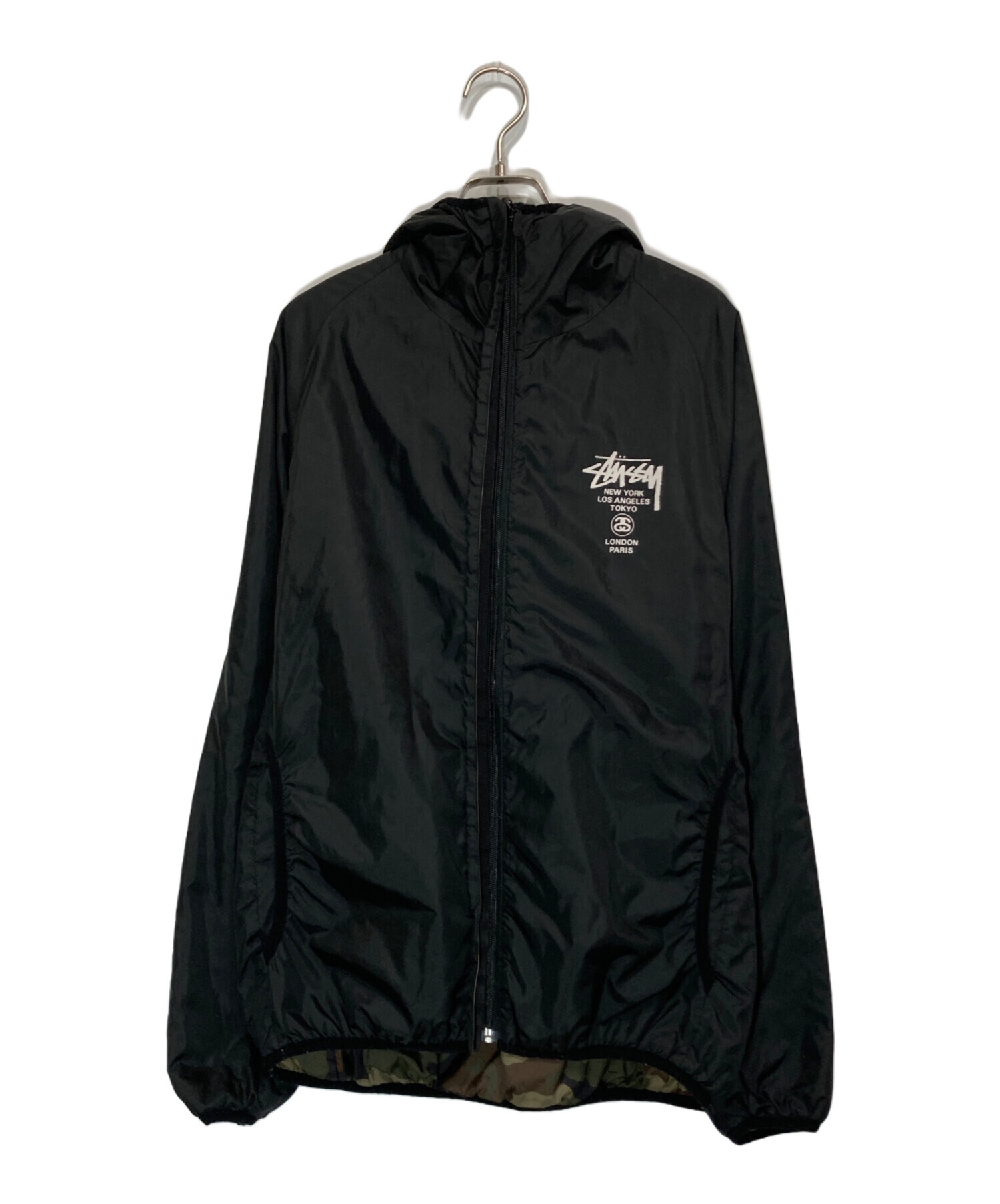 old stussy リバーシブル 中綿ナイロンジ ヤケット ストゥーシー 中古・古着通販】stussy (ステューシー) リバーシブル中綿ジャケット