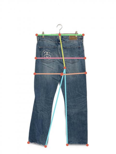 中古・古着通販】stussy (ステューシー) ダメージデニムパンツ ブルー