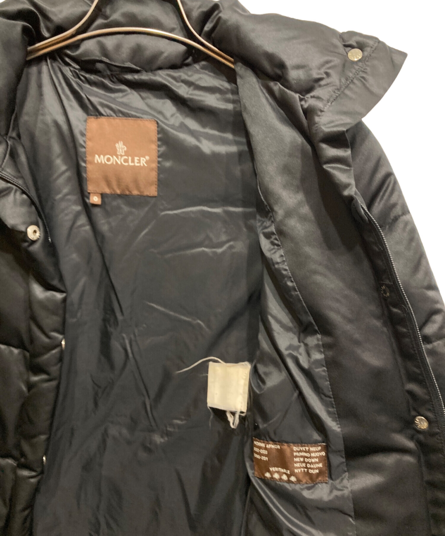 中古・古着通販】MONCLER (モンクレール) ダウンコート ブラック 