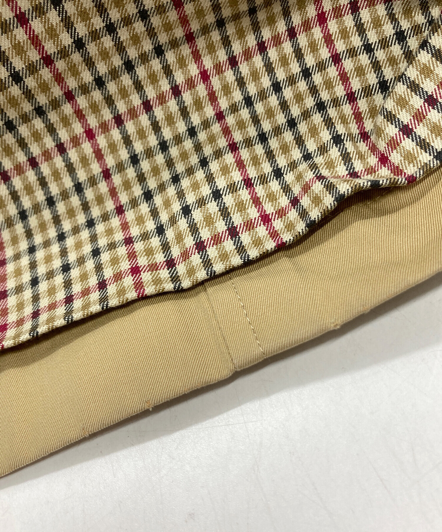 ラルフローレン　バルマカーンコート　一枚袖　チェック　80S ベージュ　ラグラン 1980～90s Vintage Ralph Lauren Balmacaan Coat ヴィンテージラルフ
