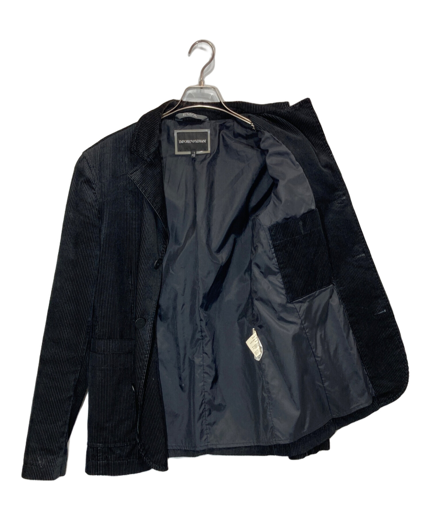 エンポリオアルマーニ 黒 コーデュロイジャケット 中古・古着通販】EMPORIO ARMANI (エンポリオアルマーニ) コーデュロイ