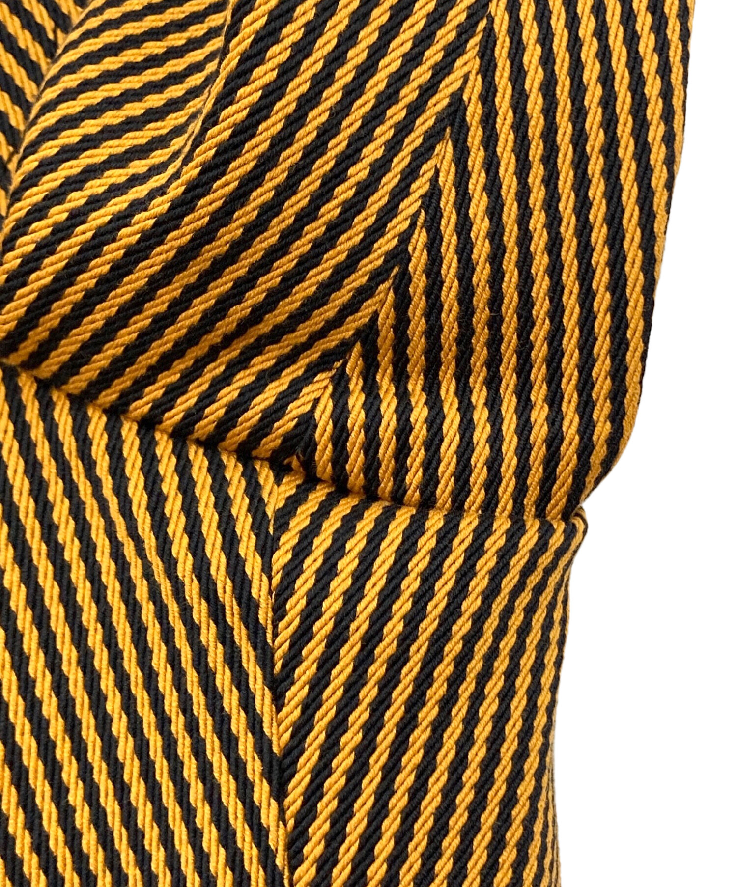 中古・古着通販】PRADA (プラダ) ストライプパンツ ブラック×イエロー