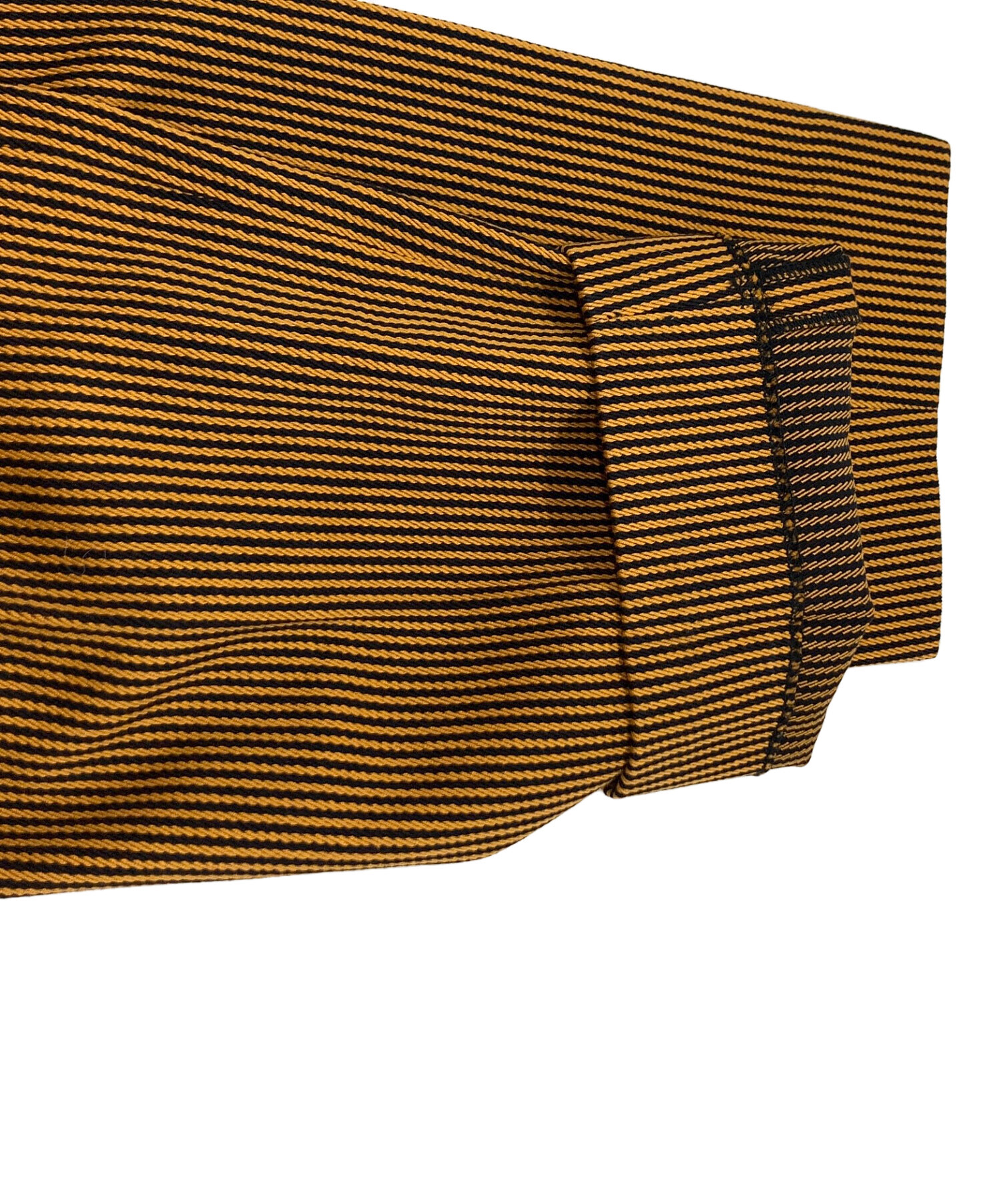 中古・古着通販】PRADA (プラダ) ストライプパンツ ブラック×イエロー