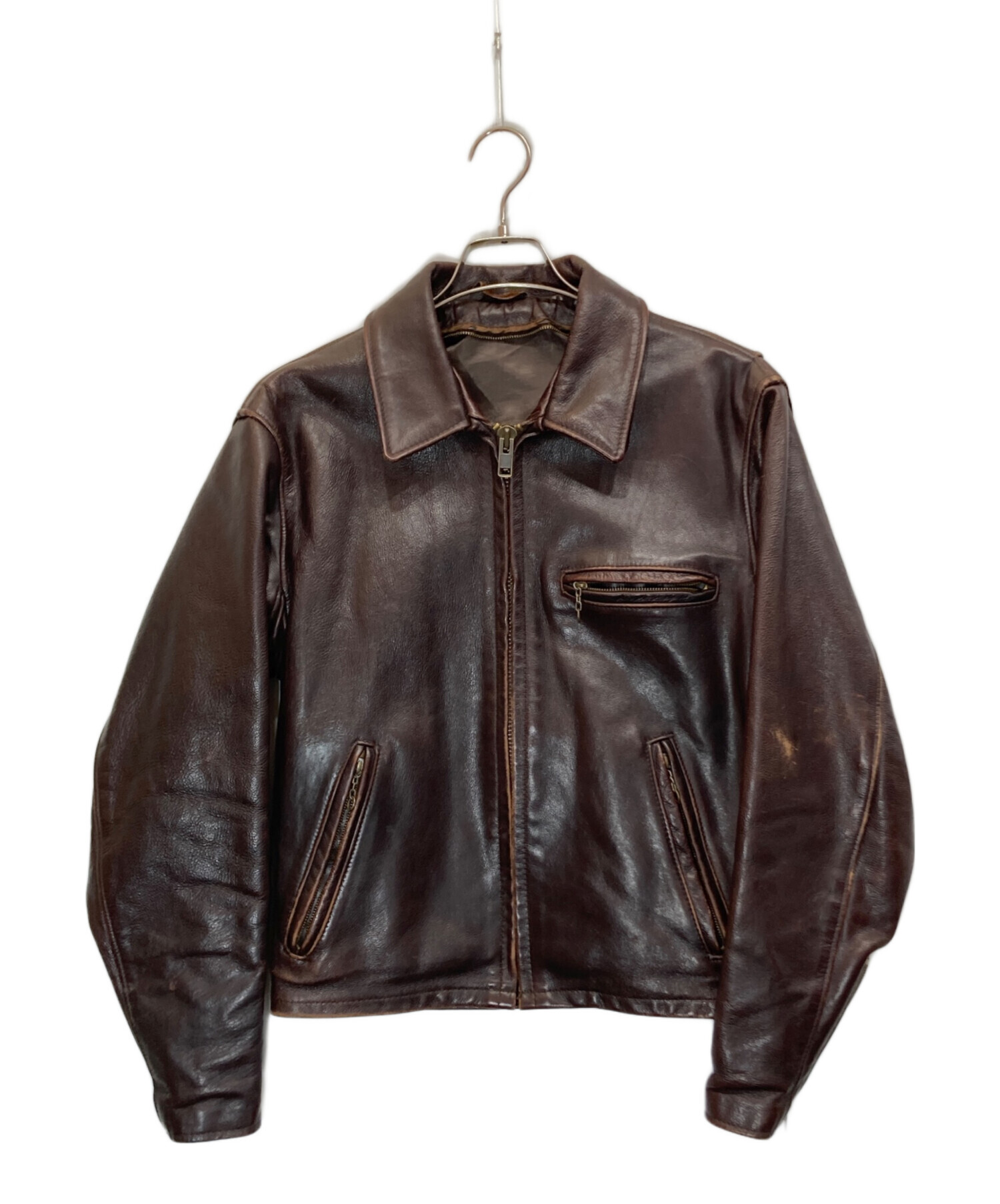 中古・古着通販】Schott (ショット) レザージャケット ブラウン サイズ