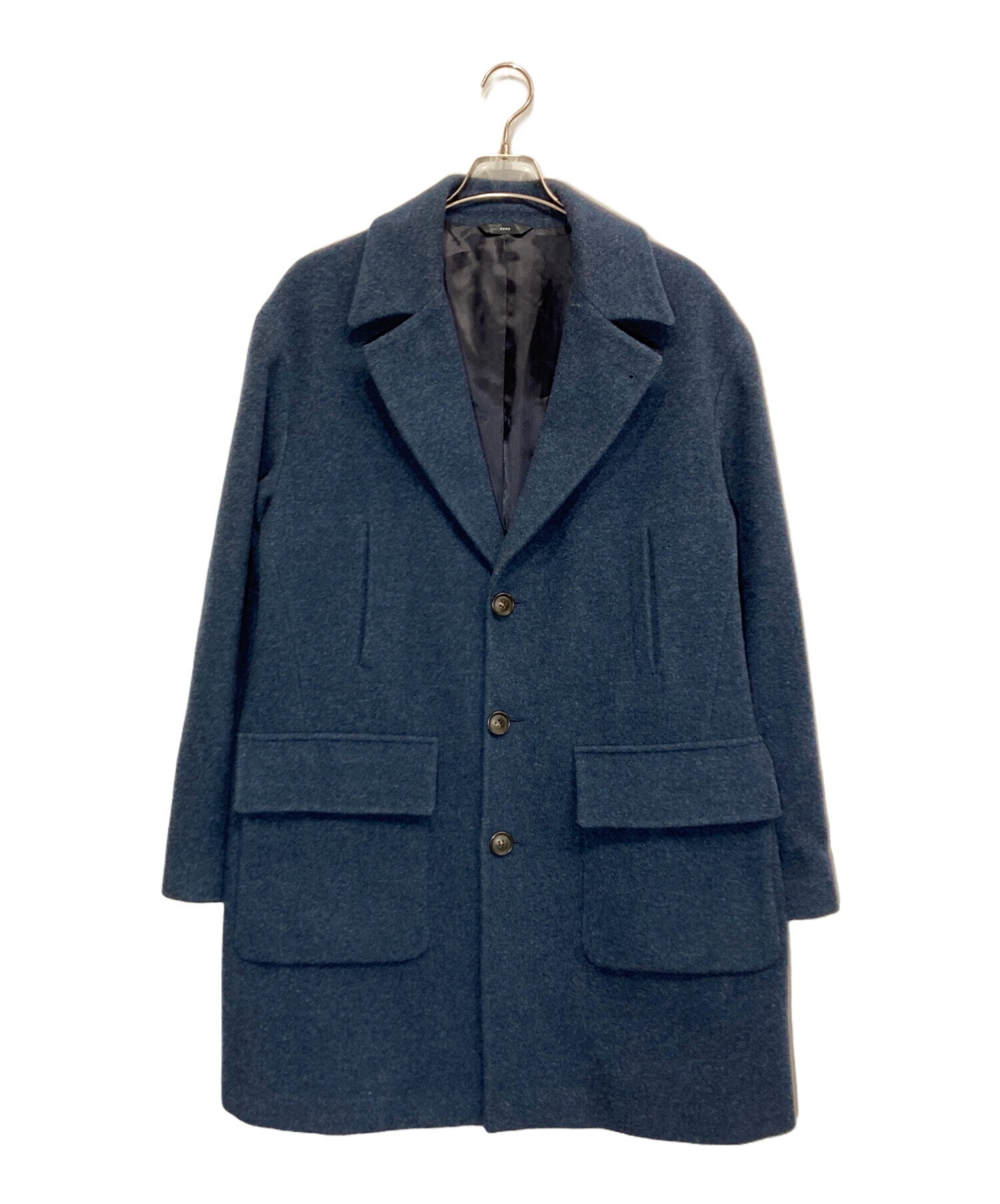 中古・古着通販】Hevo (イーヴォ) ウールコート ネイビー サイズ:52