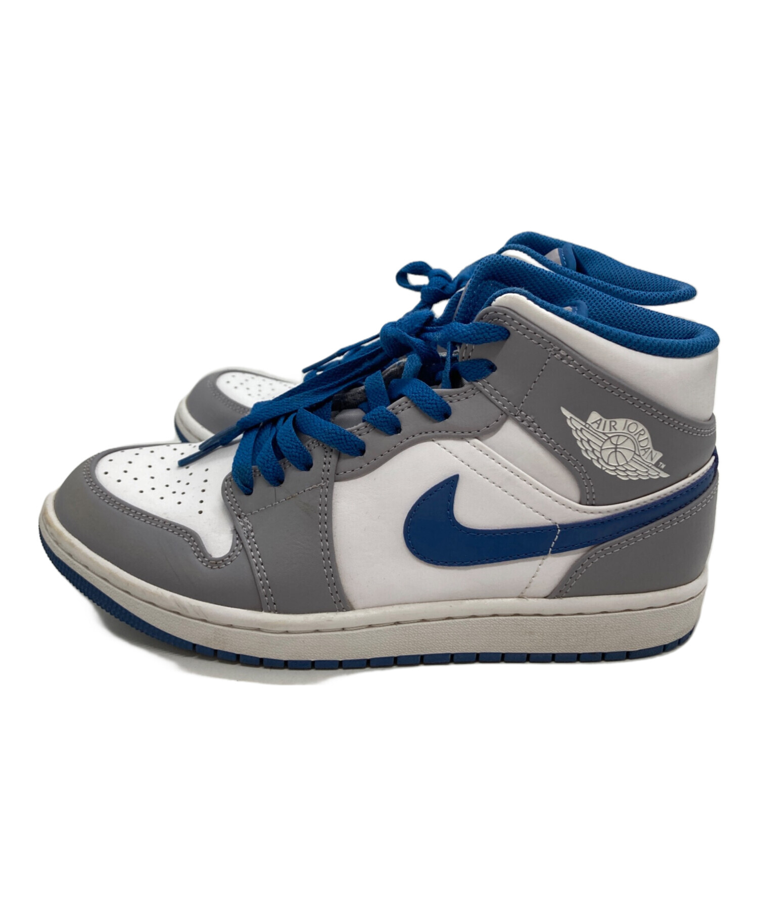 中古・古着通販】NIKE (ナイキ) AIR JORDAN 1 MID ブルー×ホワイト 