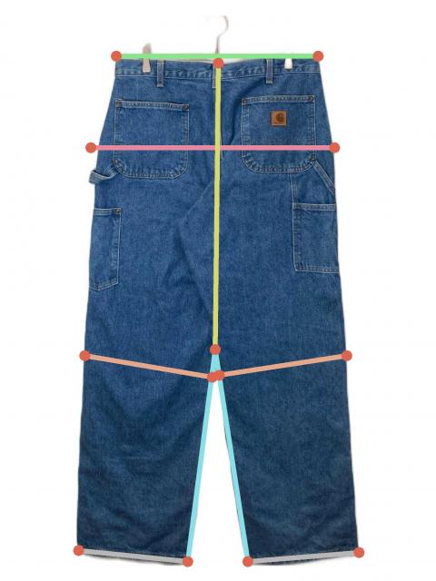 中古・古着通販】CarHartt (カーハート) ダブルニーデニムパンツ