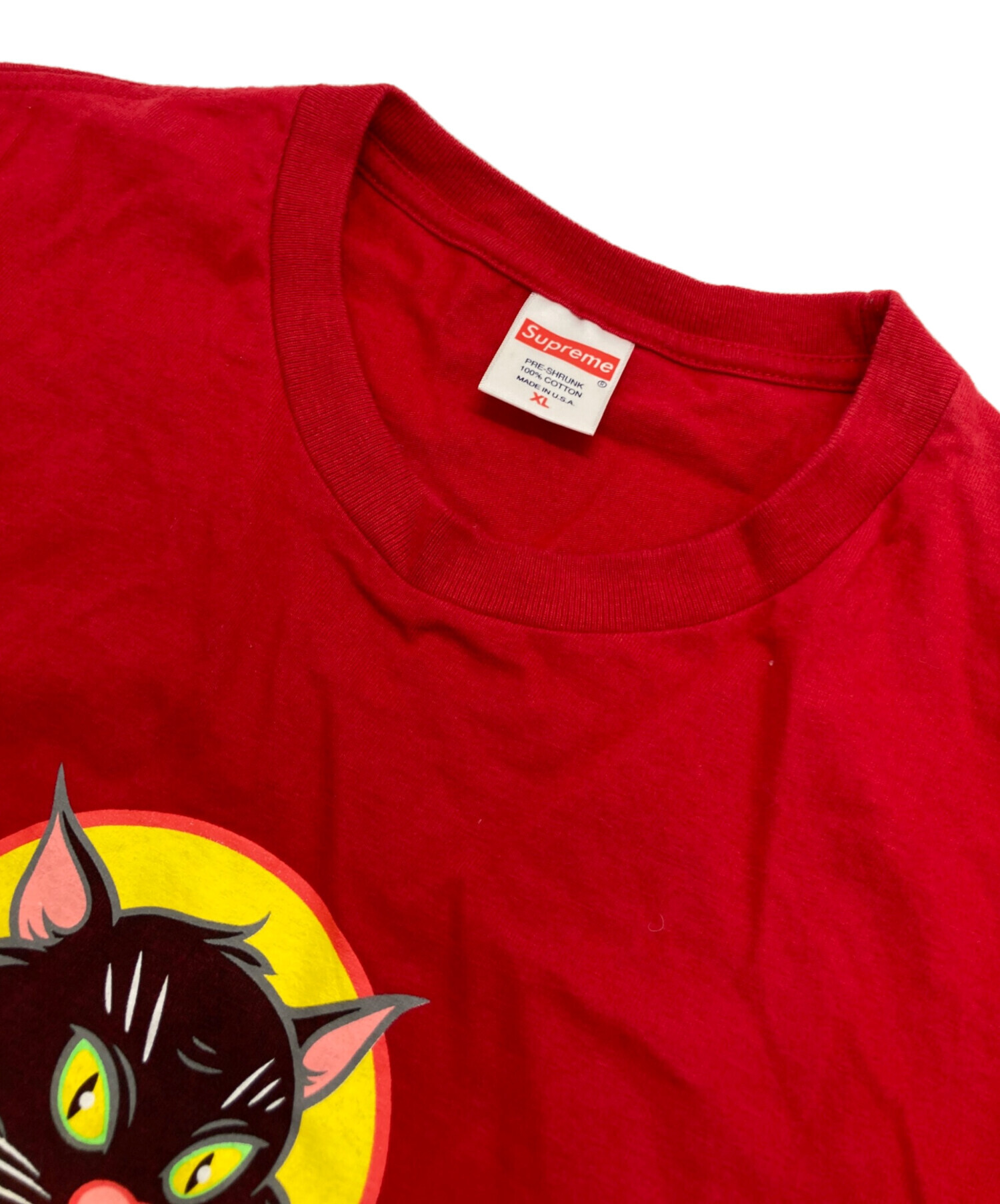 中古・古着通販】Supreme (シュプリーム) BLACK CAT TEE レッド サイズ