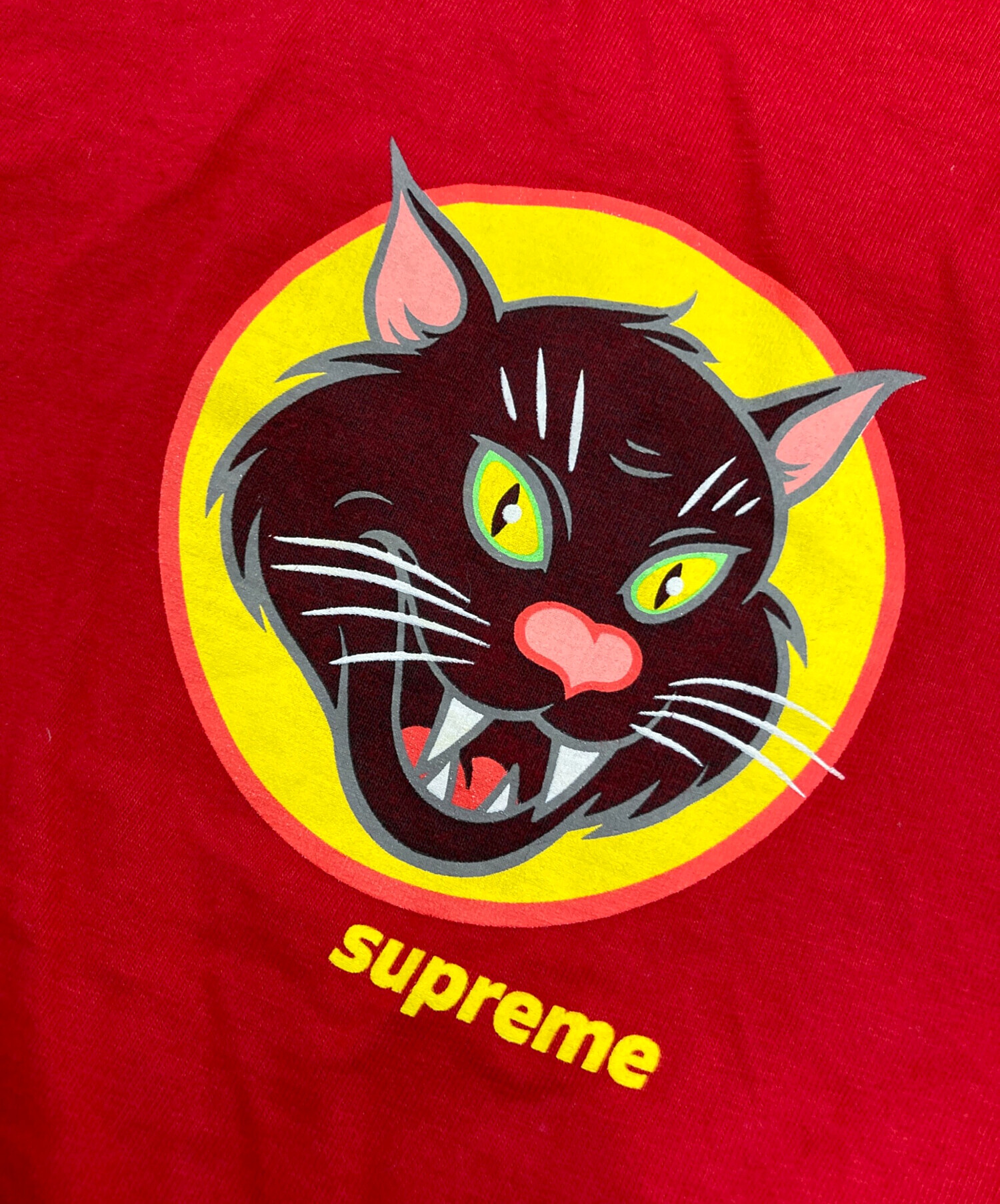 中古・古着通販】Supreme (シュプリーム) BLACK CAT TEE レッド サイズ