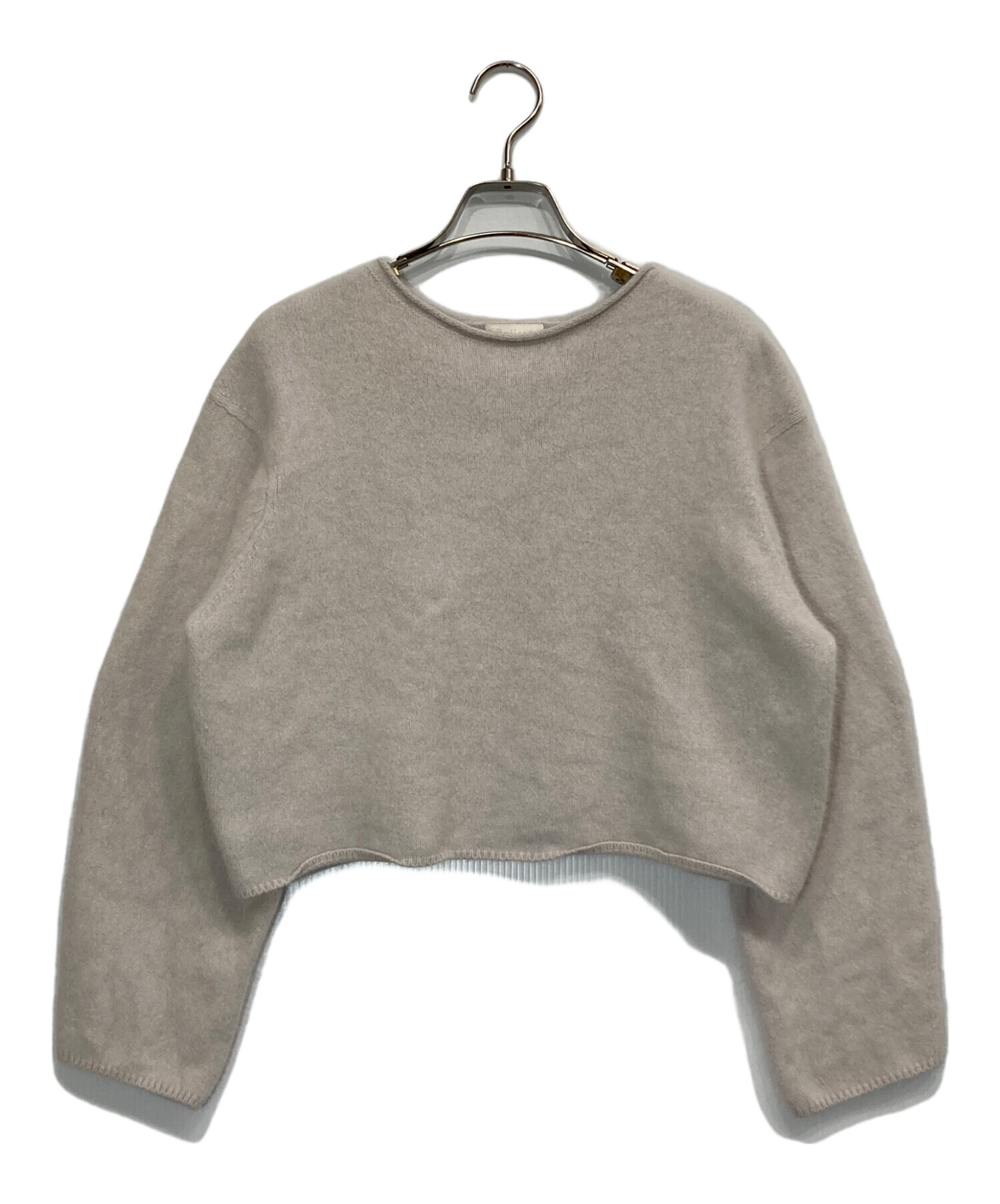 BALLSEY フラッフィーヤーンボートネックプルオーバー ライトグレー ウール Ballsey（ボールジィ） 【Ballsey】フラッフィーヤーン ボートネック